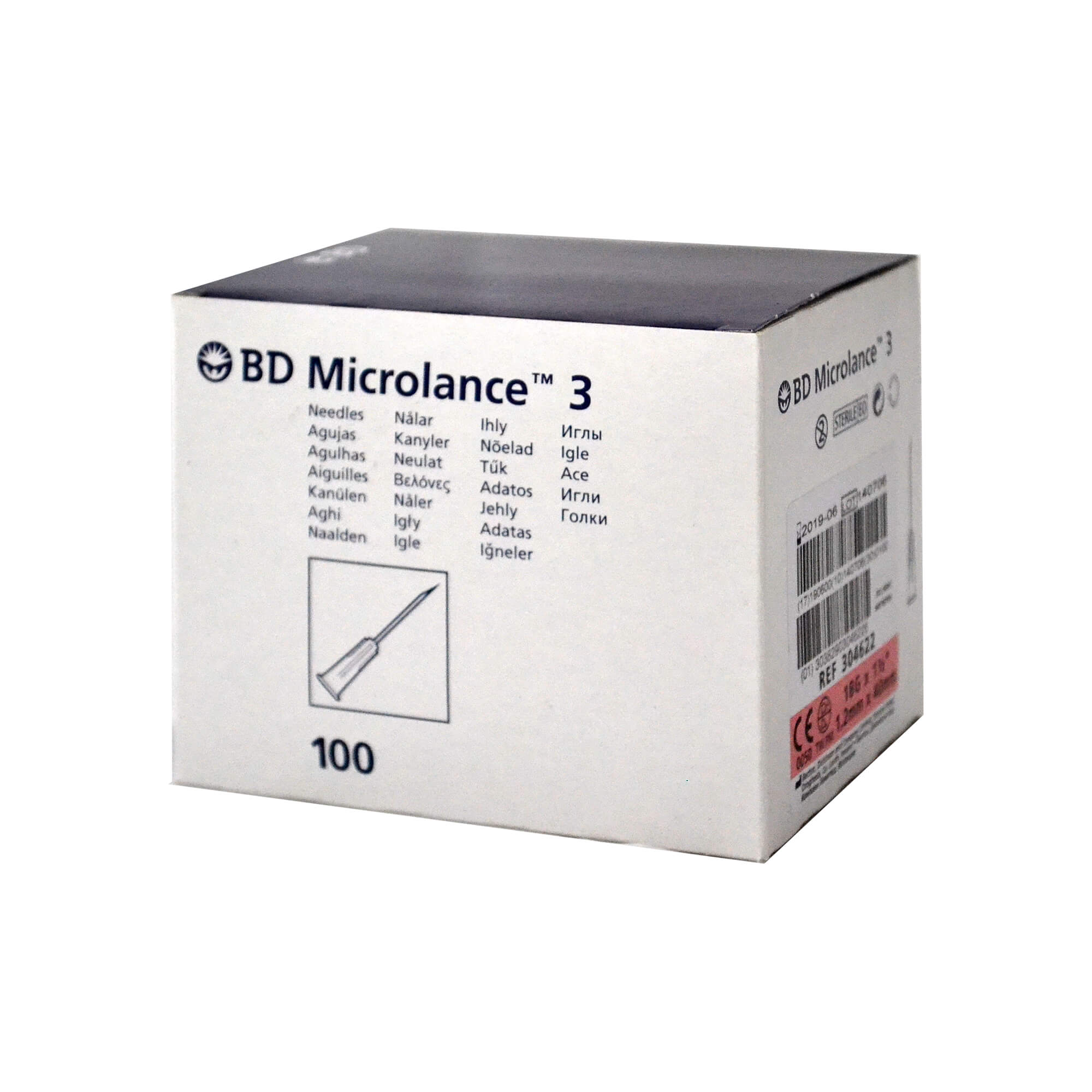 BD Microlance 3 Kanüle, 18 G x 1 1/2", 1,2 mm x 40 mm.