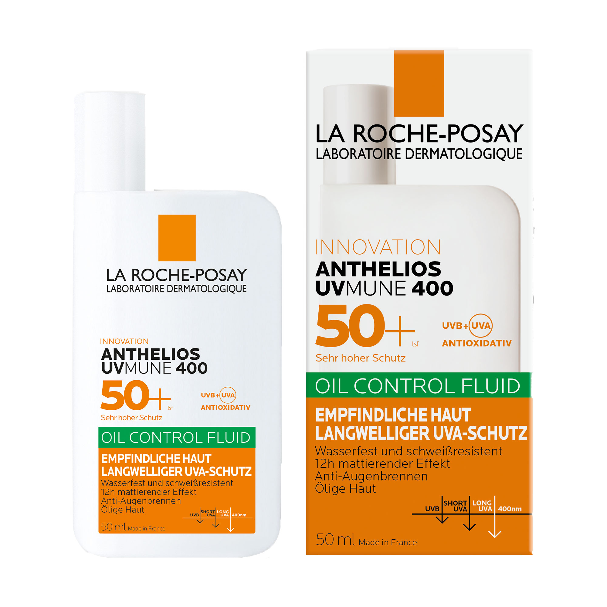 Sonnenschutz für empfindliche Haut mit sehr hohem UV-Schutz LSF 50+. Für ölige Haut geeignet.
