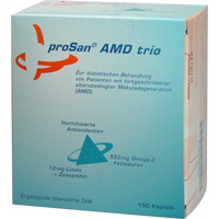 Zur diätetischen Behandlung von Patienten mit fortgeschrittener altersbedingter Makuladegeneration (AMD).