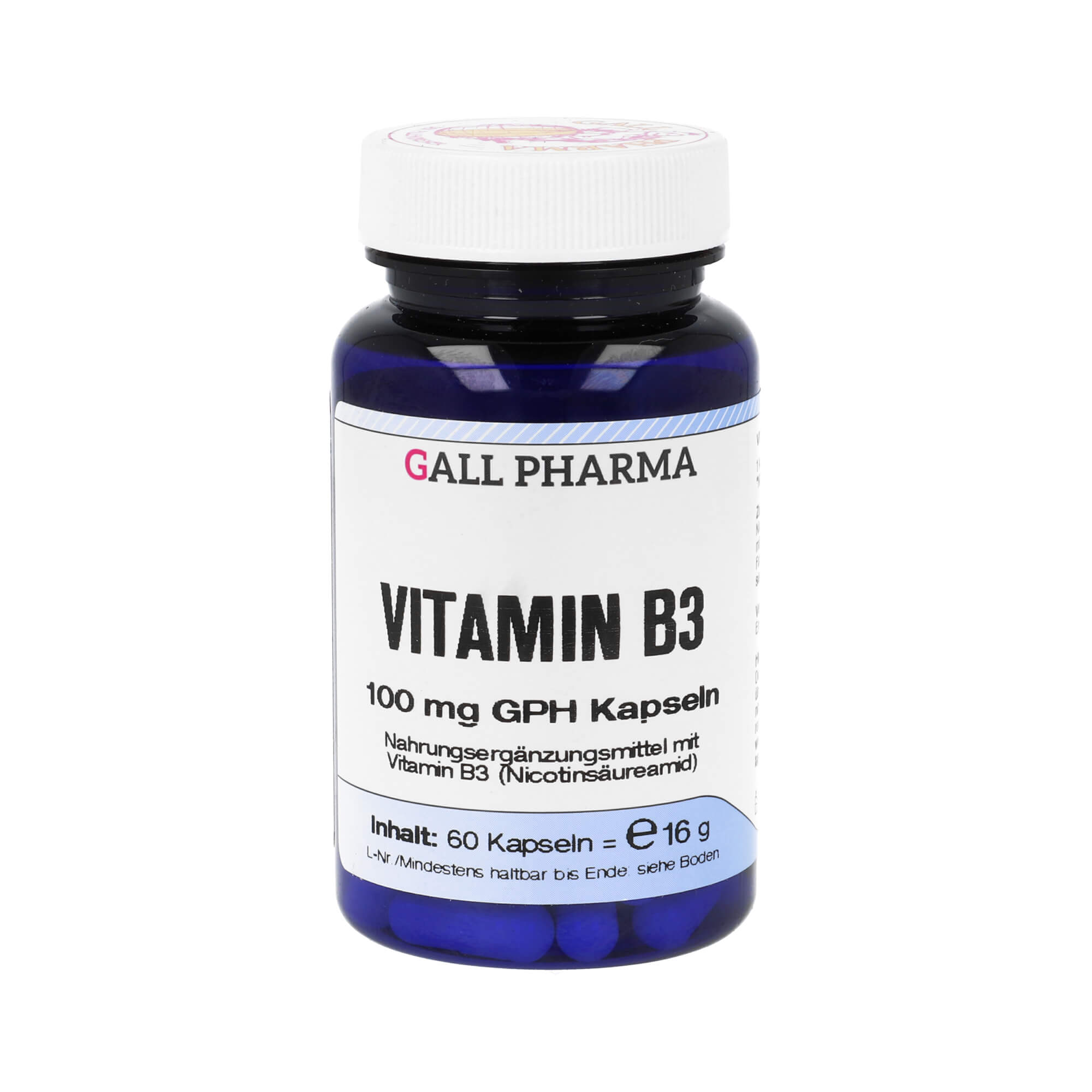 Nahrungsergänzungsmittel mit Vitamin B3.