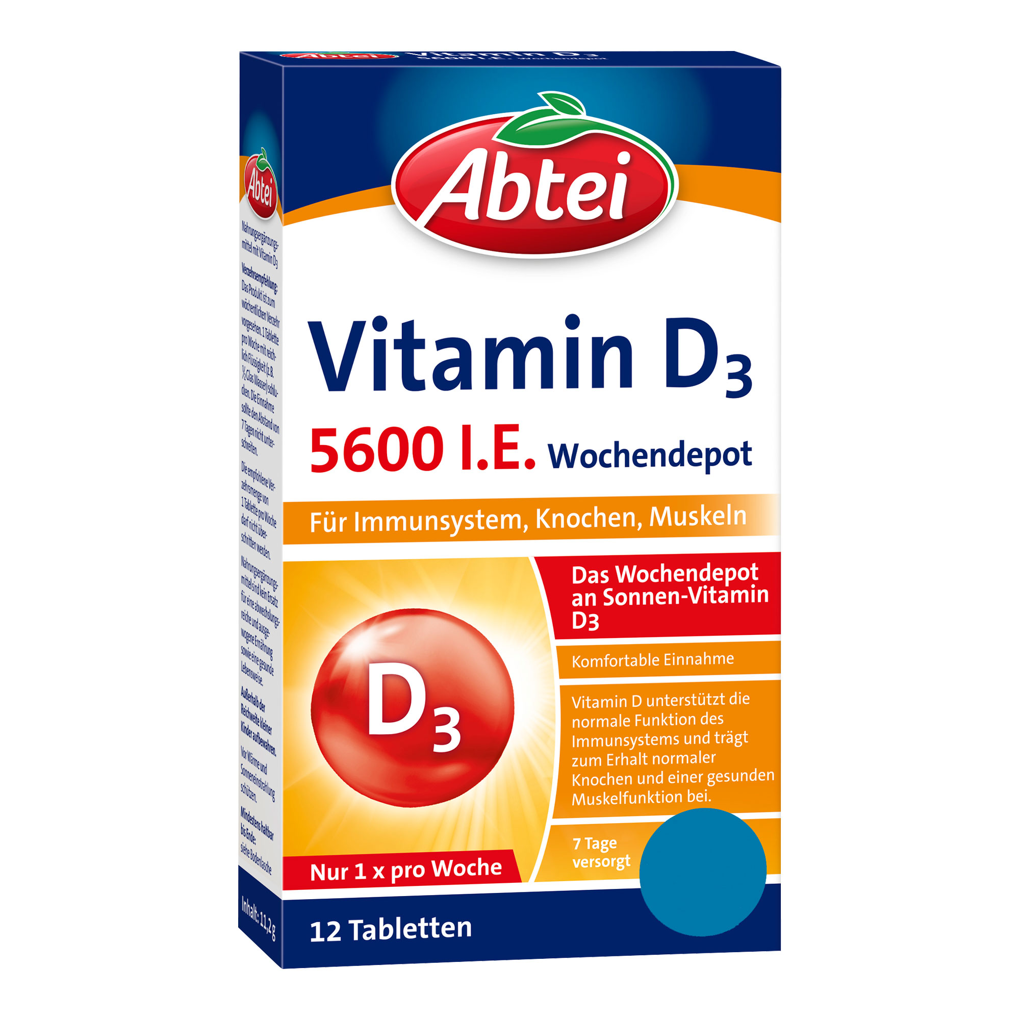 Nahrungsergänzungsmittel mit Vitamin D3. Titandioxidfrei.