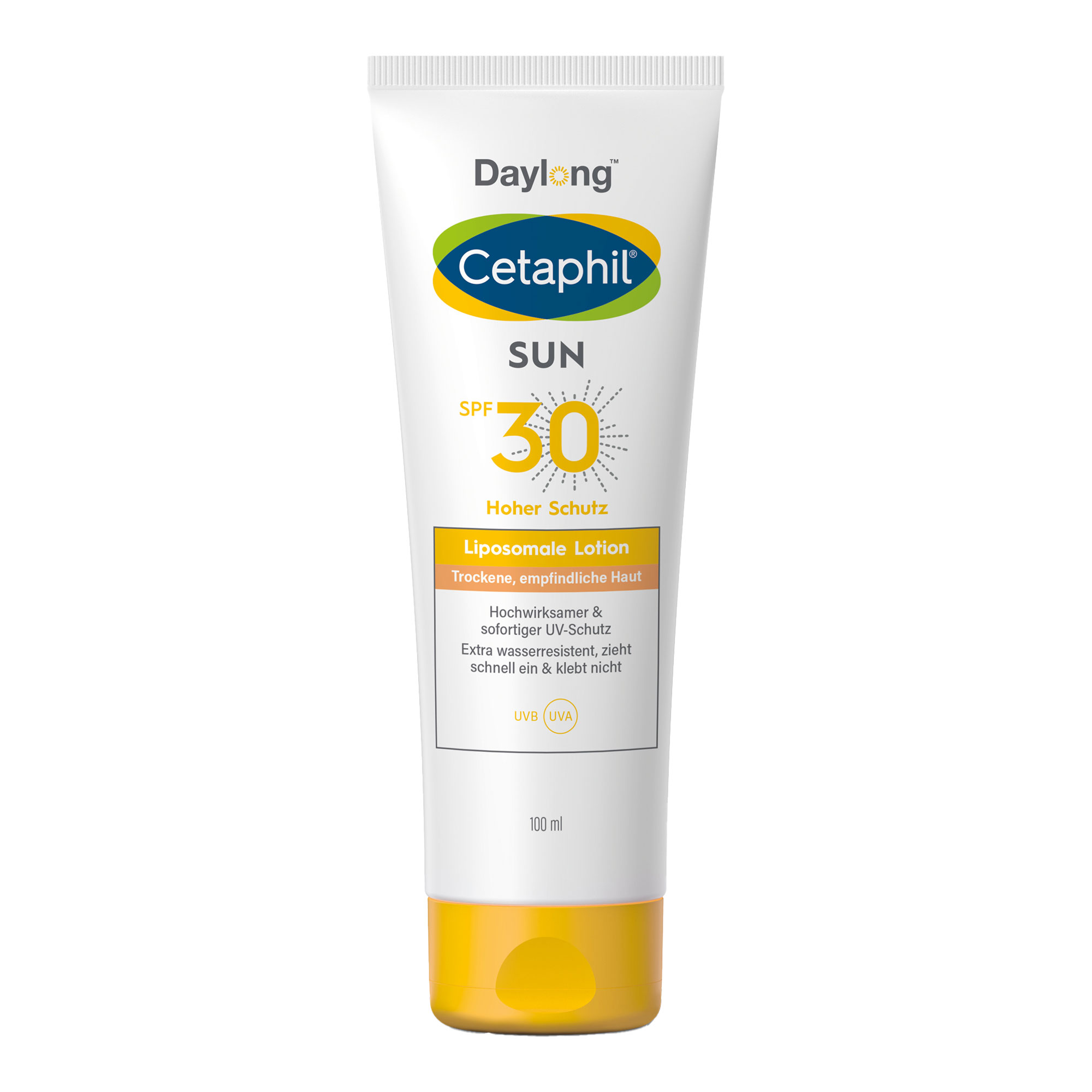 Feuchtigkeitsspendene Sonnenschutzlotion für trockene und empfindliche Haut.