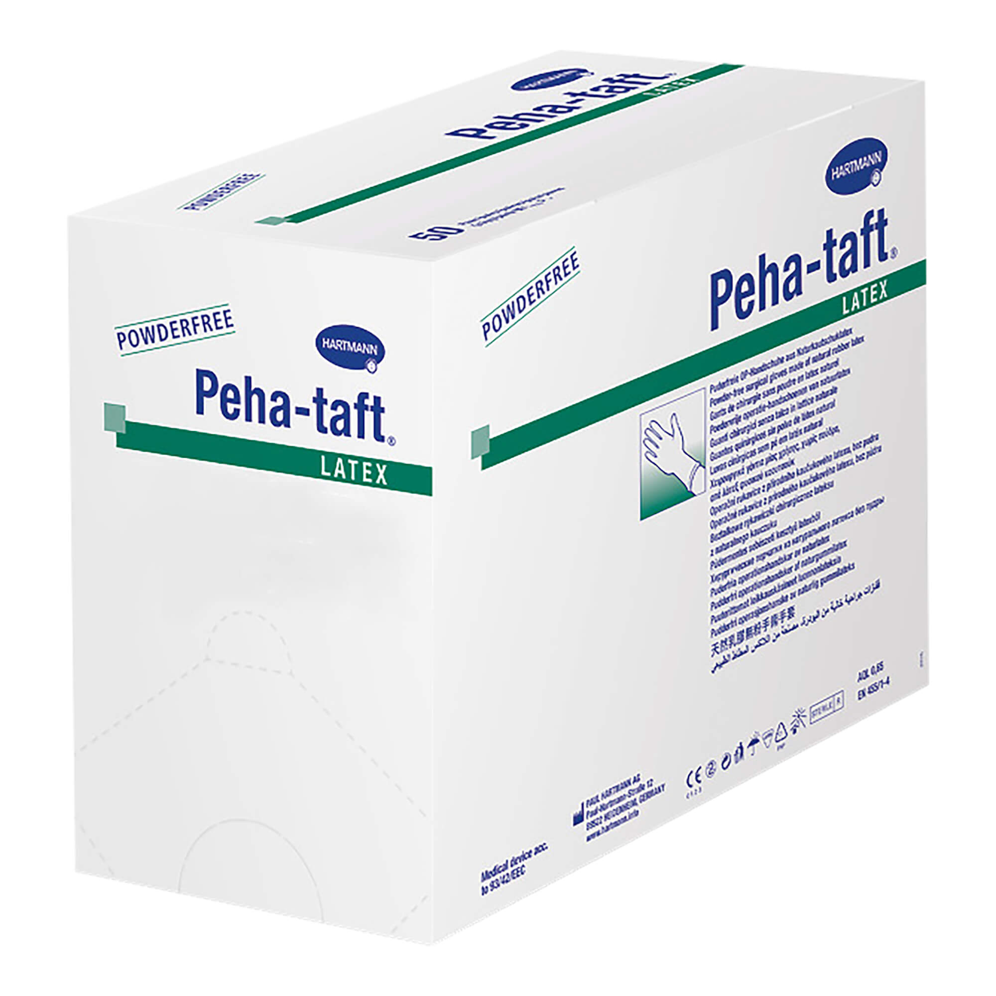 Peha-taft latex ist ein Medizinprodukt nach EN 455 und Persönliche Schutzausrüstung nach EN 374.