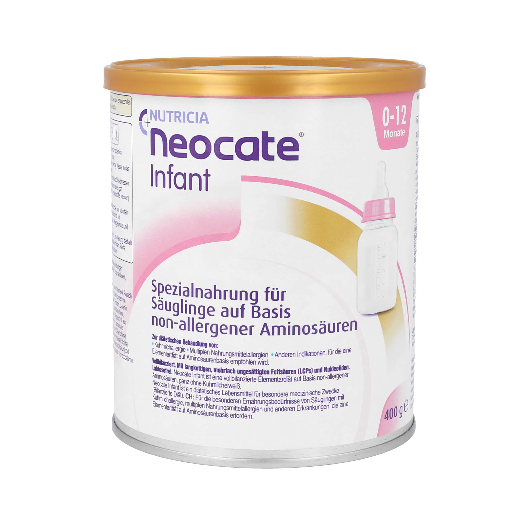 Spezialnahrung für Säuglinge auf Basis non-allergener Aminosäuren. Alter: 0-12 Monate.