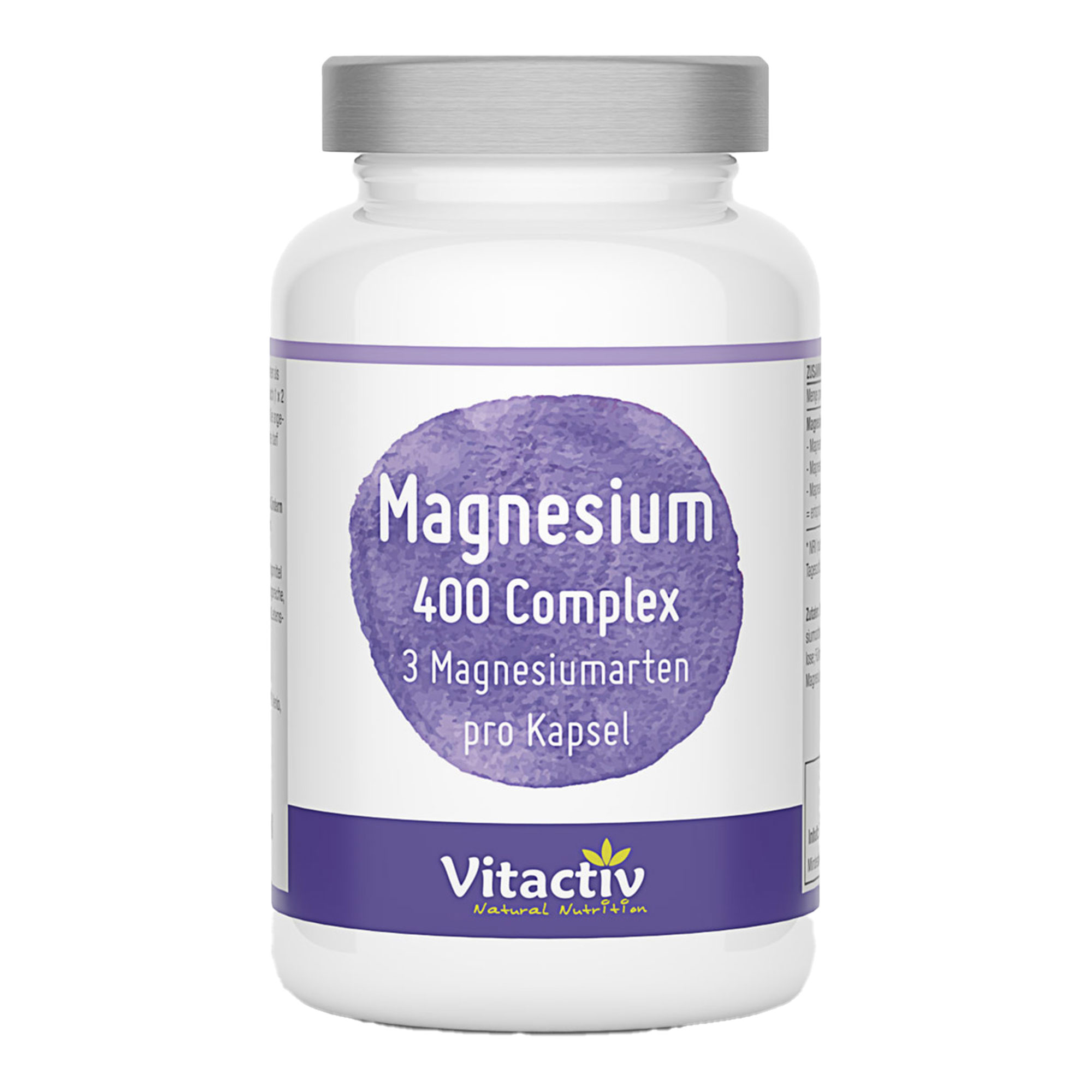Nahrungsergänzungsmittel mit drei verschiedenen Magnesiumarten.