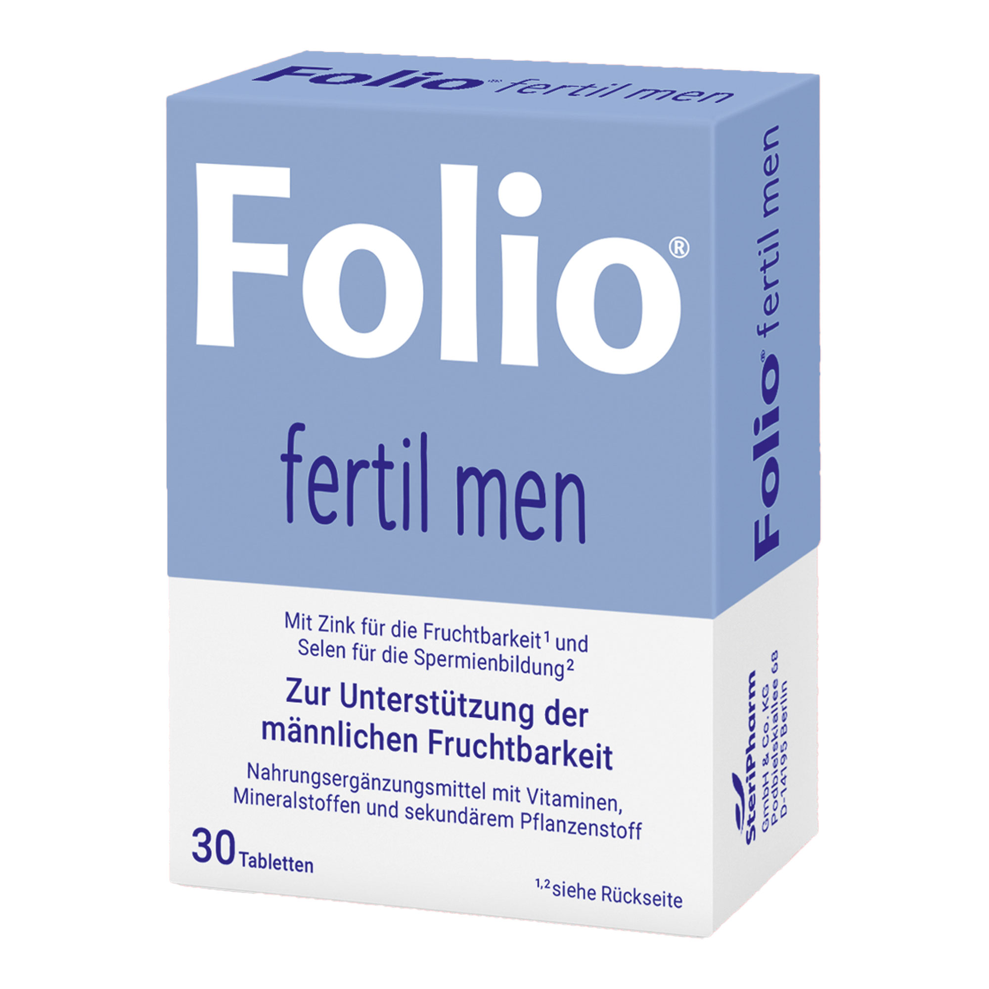 Nahrungsergänzungsmittel für Männer mit Kinderwunsch. Zur Unterstützung der Fruchtbarkeit.