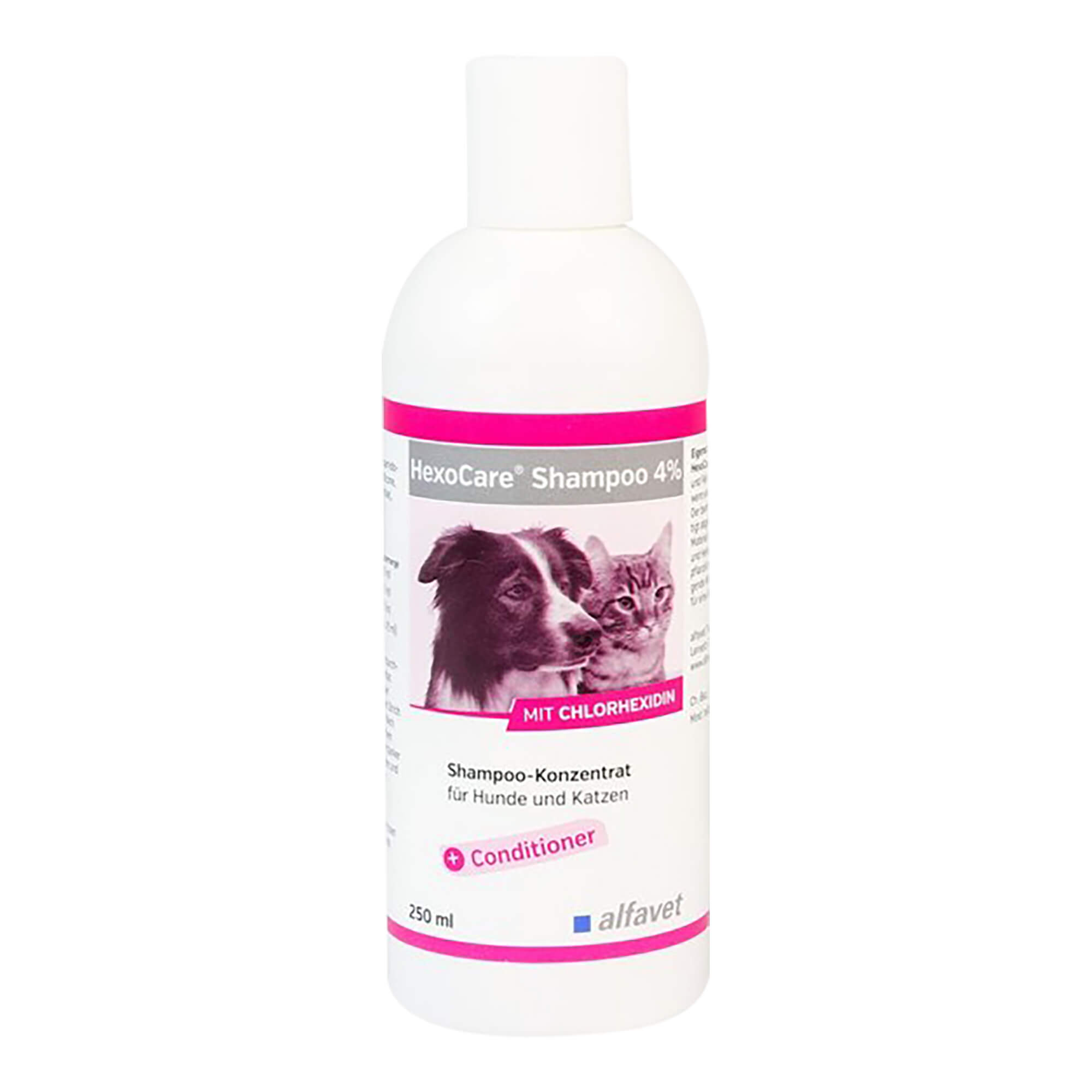 Shampoo für Hunde und Katzen. Mit Chlorhexidin.