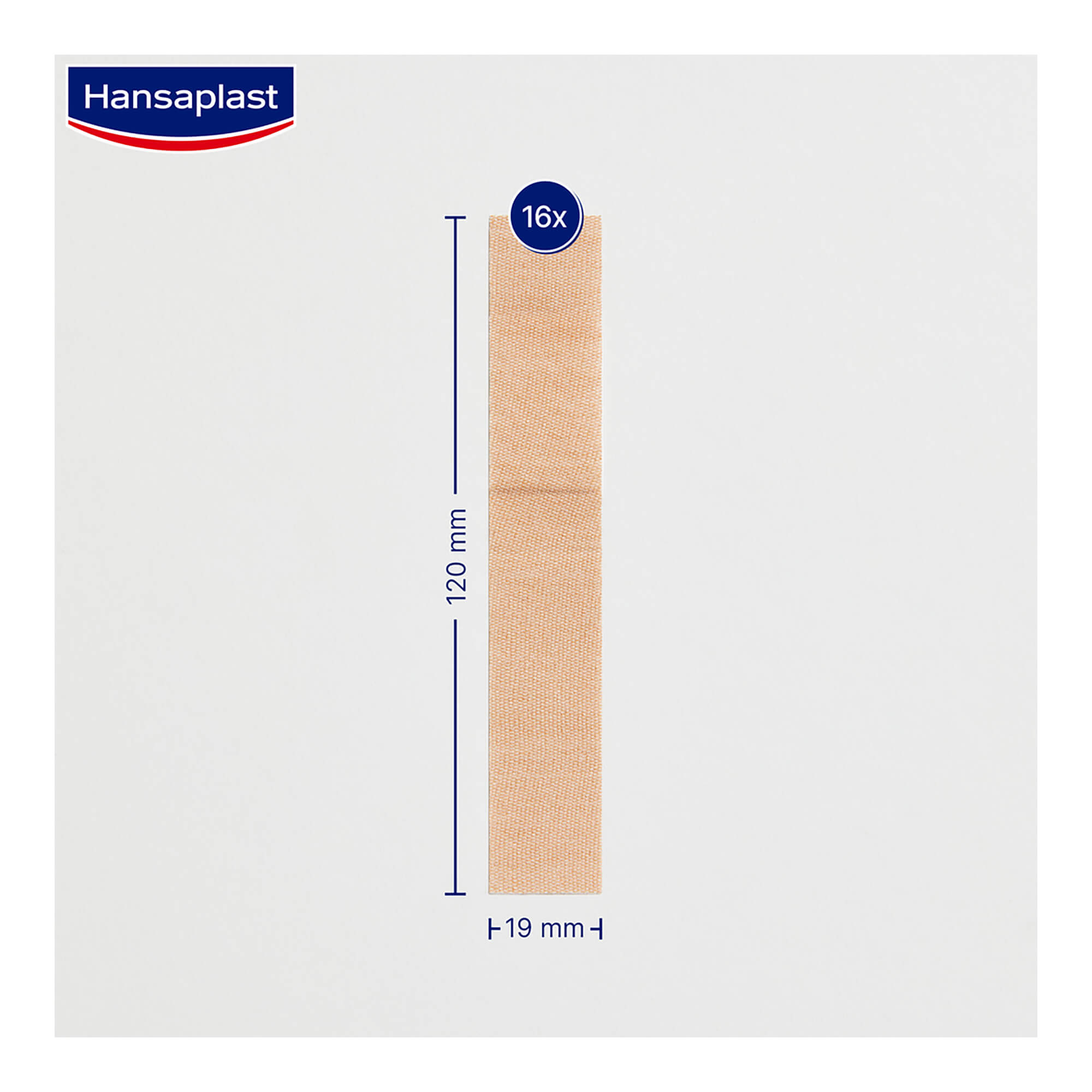 Grafik Hansaplast Elastic Finger Pflasterstrips Maße