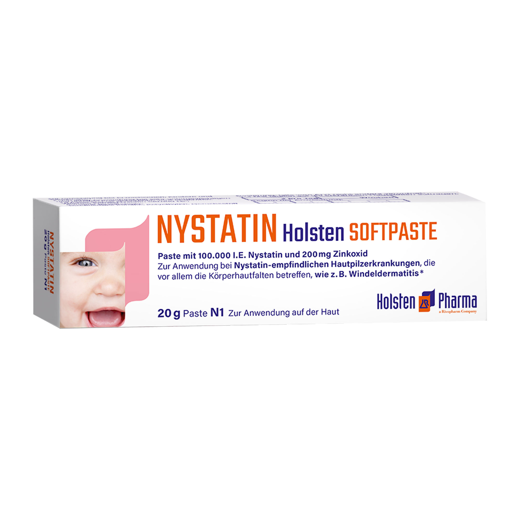 Mit Nystatin und Zinkoxid zur Anwendung bei Hautpilzerkrankungen.