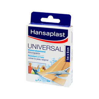 Hansaplast Universal Pflaster. Schmutz- und wasserabweisend.