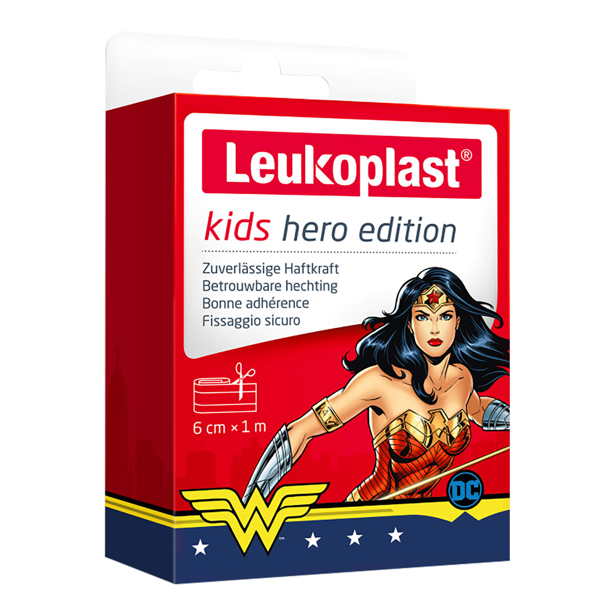 Für kleine Schnitt- und Schürfwunden bei Kindern. Wonder Woman-Motiv.
