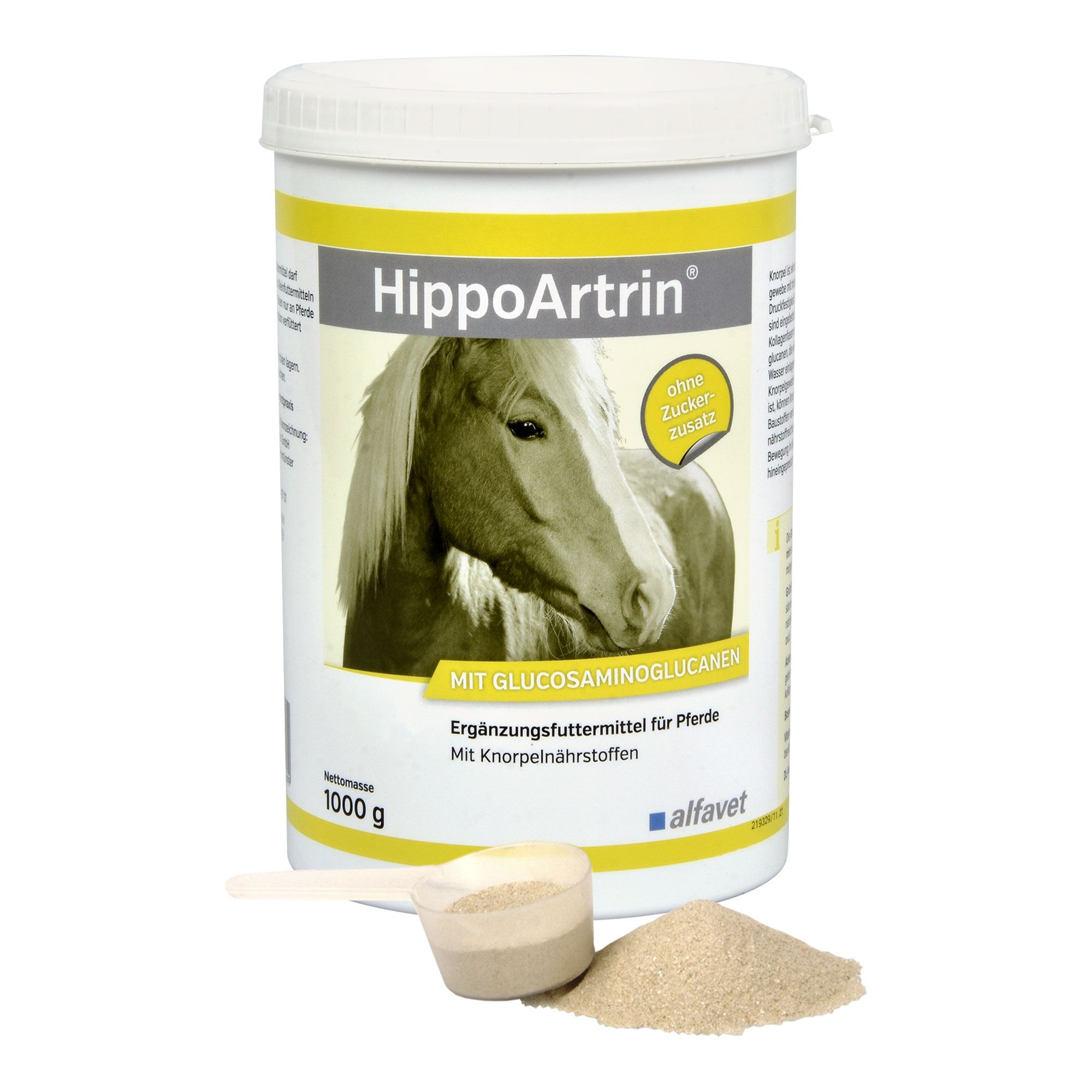 Ergänzungsfuttermittel für Pferde. Mit Knorpelnährstoffen.