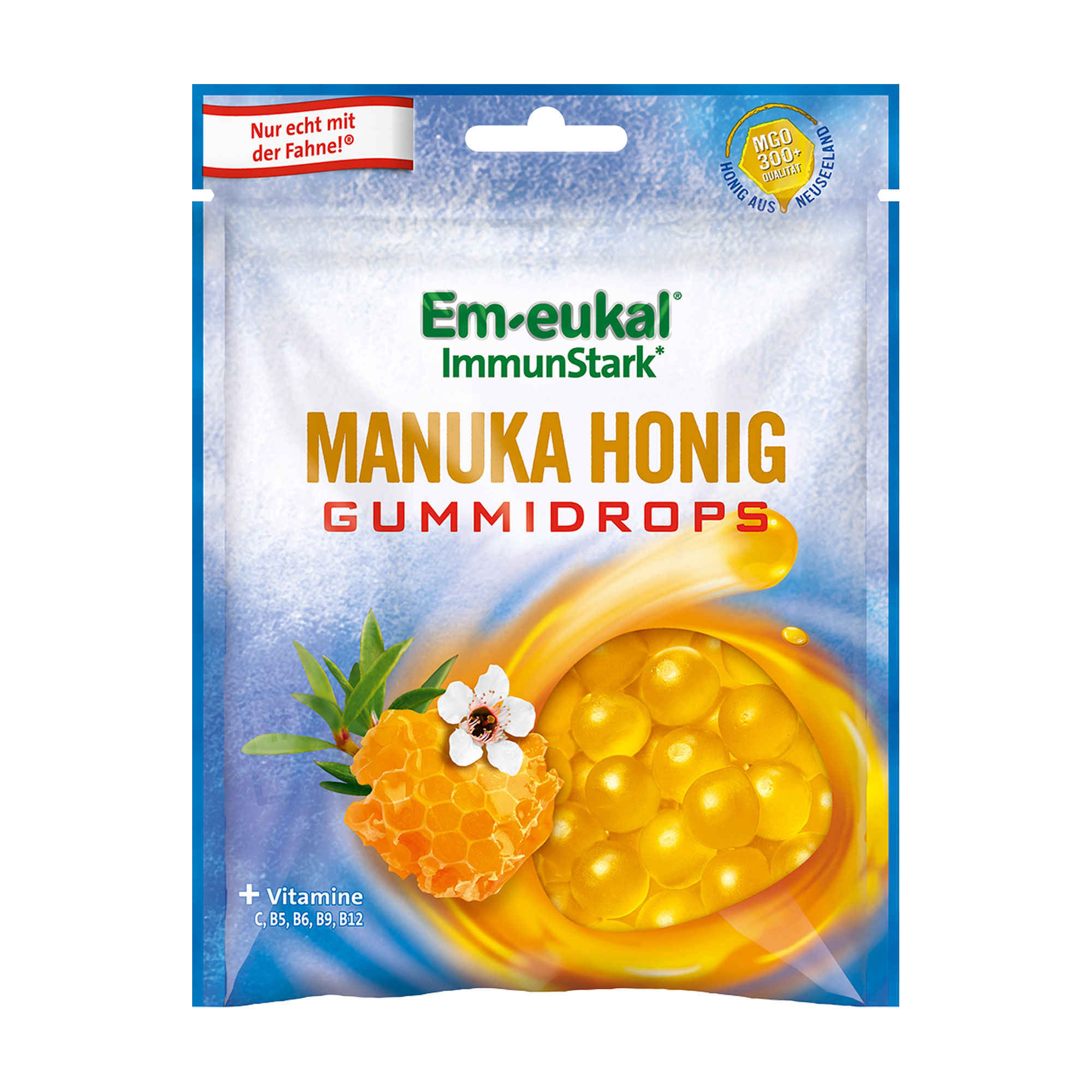 Zuckerhaltige Manuka-Honig Gummibonbons mit Vitaminen.