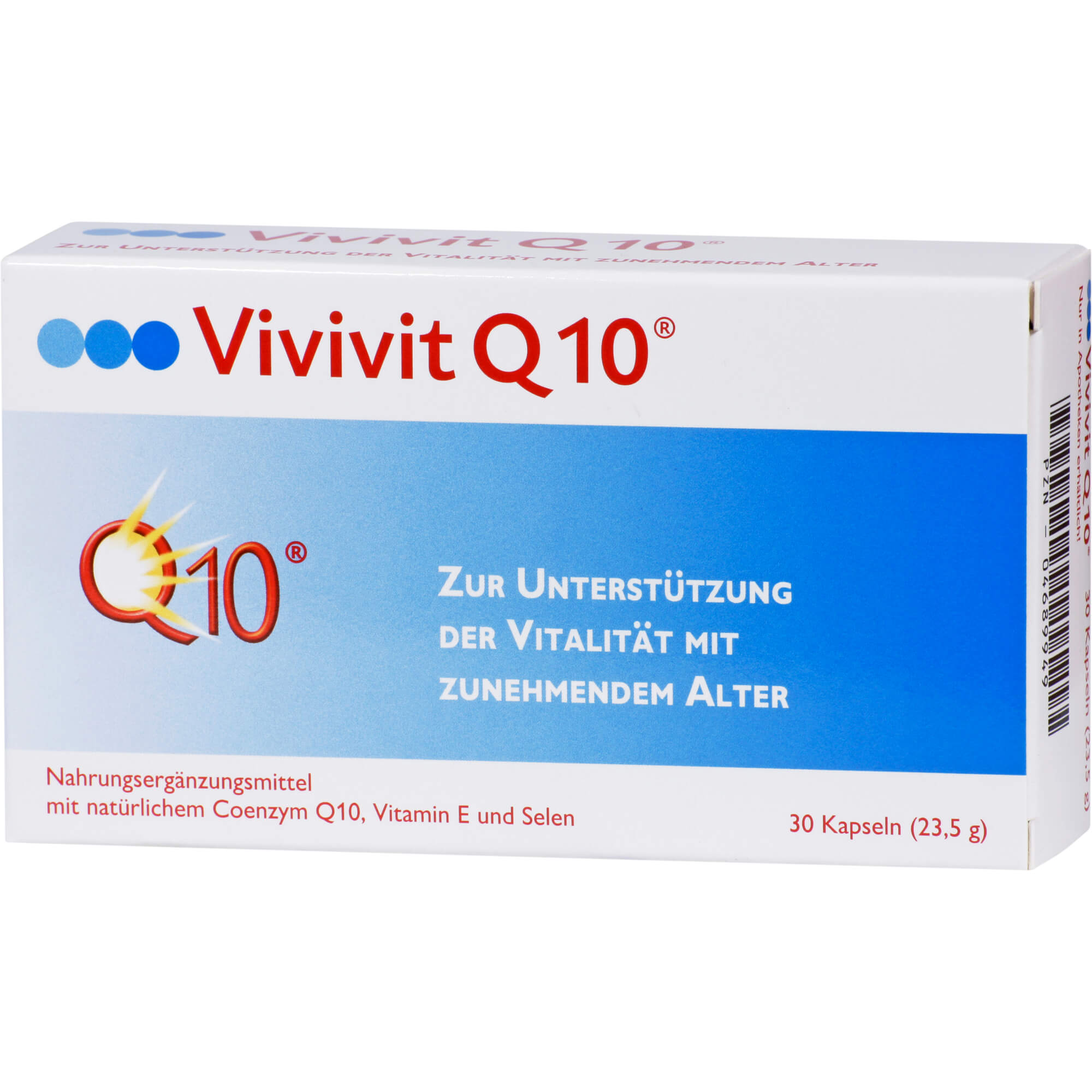 Mit Coenzym Q10, Vitamin E und Selen bringt Vivivit Q10 Energie und Leistungskraft.