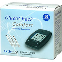 Zur Verwendung mit dem GlucoCheck Comfort- oder Pro-Messgerät.