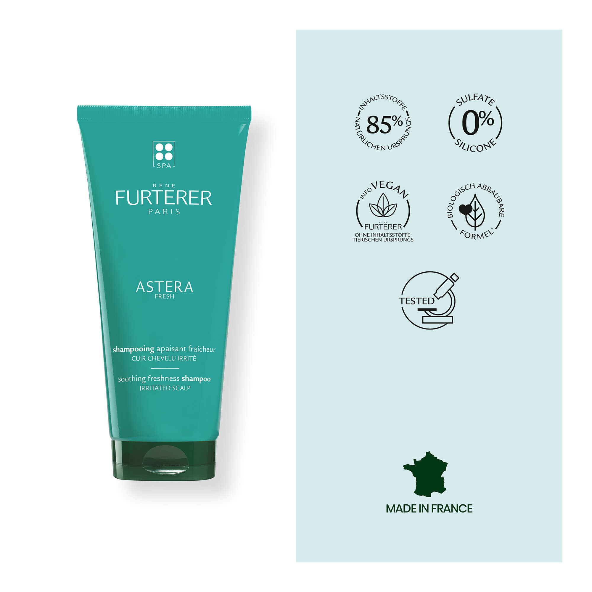 Grafik Rene Furterer Astera Fresh Beruhigend-frisches Shampoo Vorteile
