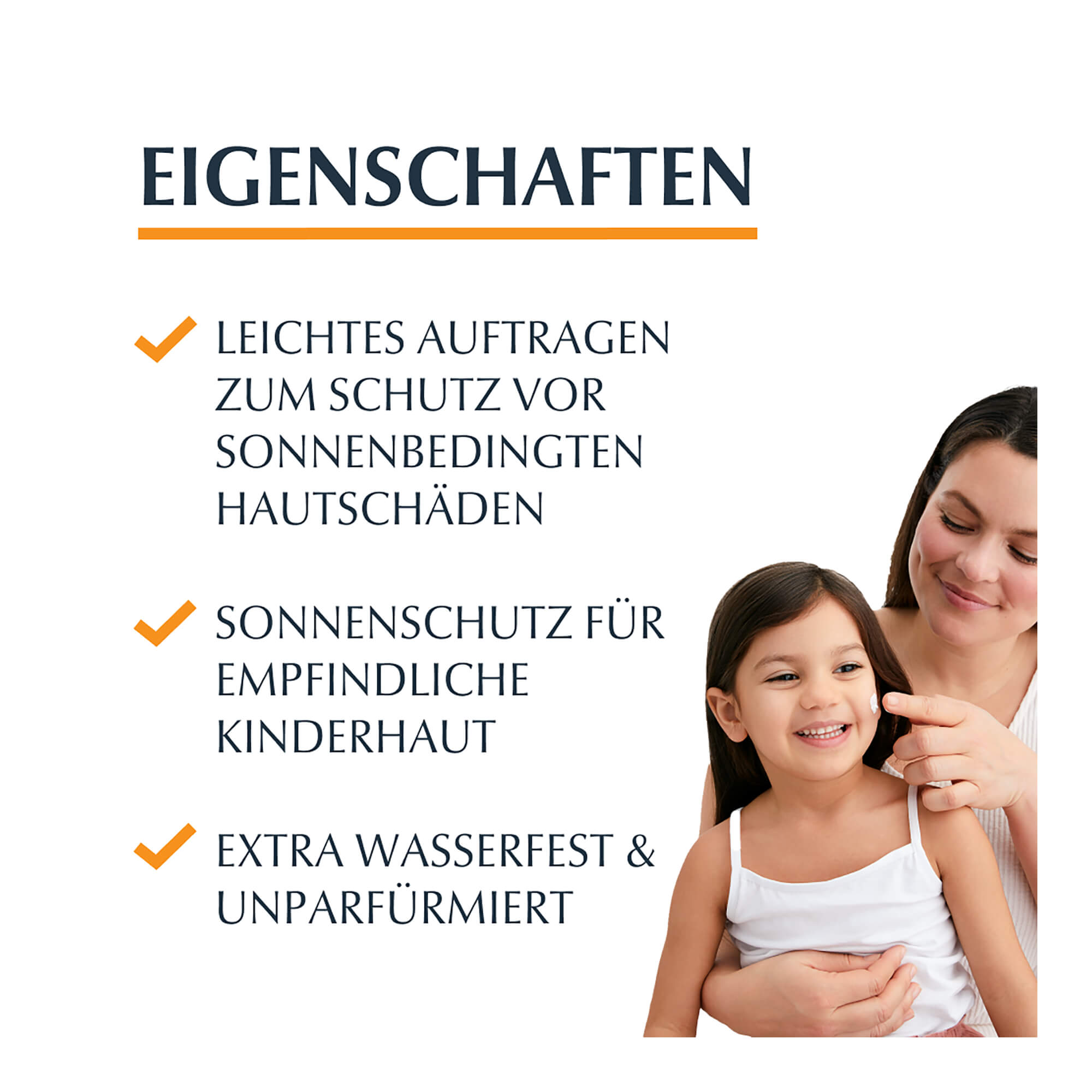 Grafik Eucerin Sensitive Protect Kids Sun Spray LSF 50+ Eigenschaften