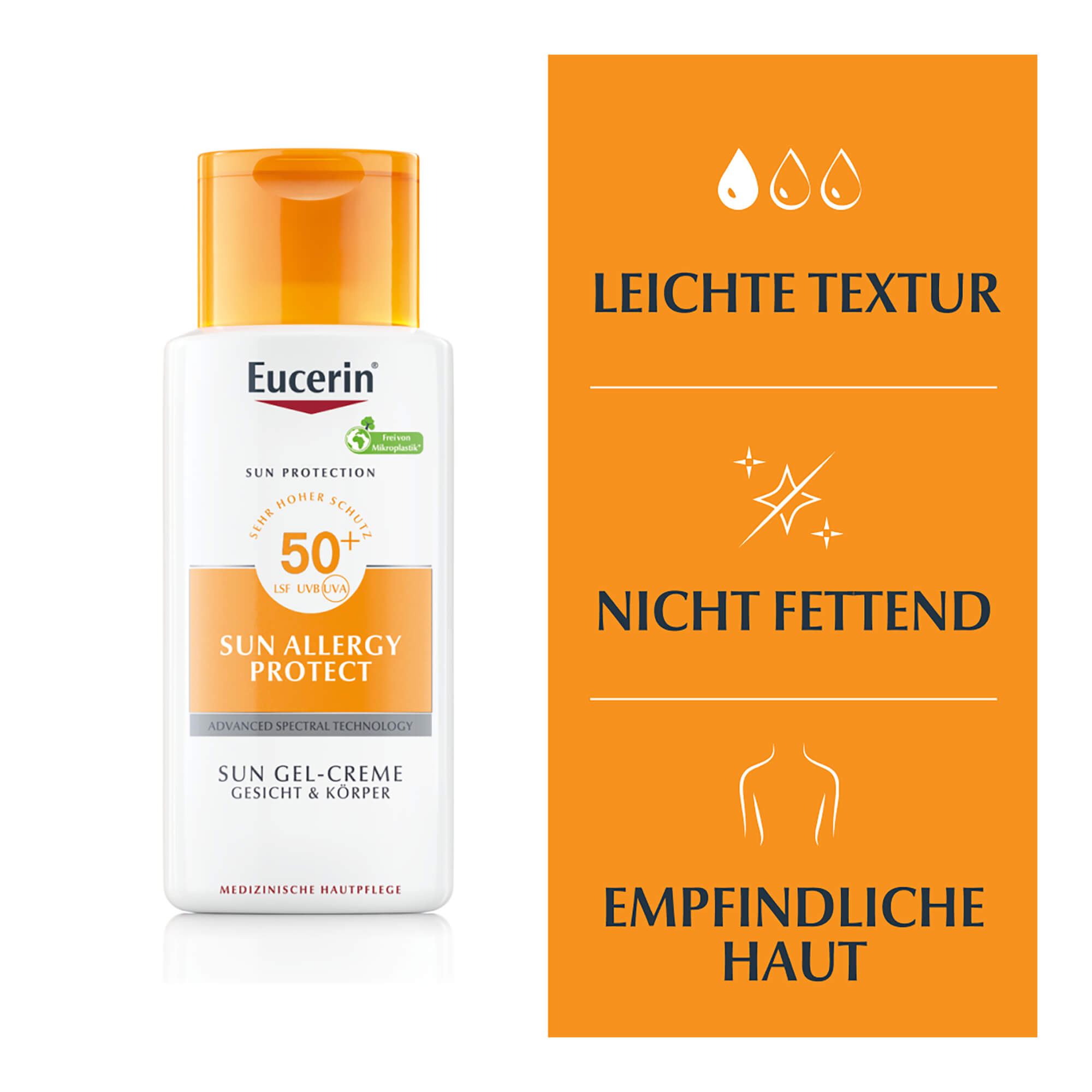 Grafik Eucerin Sun Allergy Protect Sun Gel-Creme LSF 50+ Merkmale