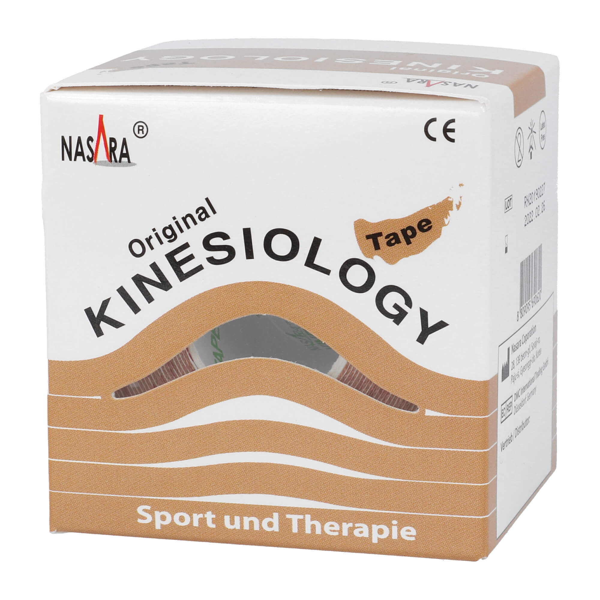 Kinesiology Tape für Sport und Therapie. Farbe: beige.