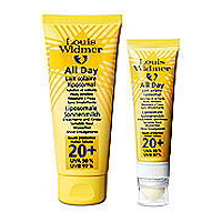 Liposomaler Sonnenschutz für Erwachsene und Kinder bei sensibler Haut. Plus Lipstick. Leicht parfümiert.
