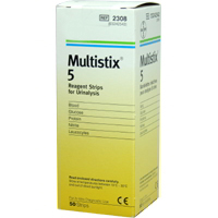 Multistix 5 Teststreifen.