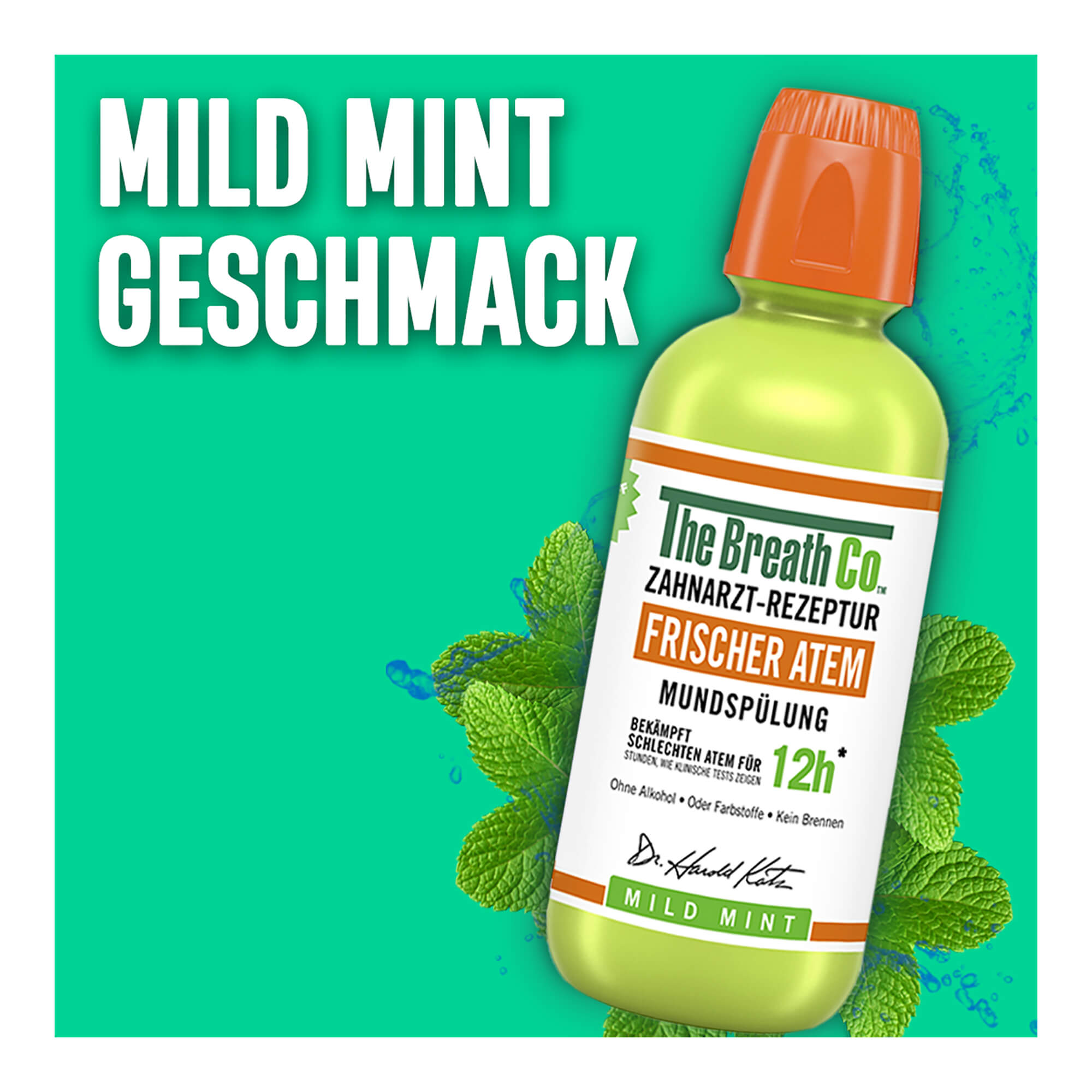 The Breath Co. Mundspülung mild mint Geschmack