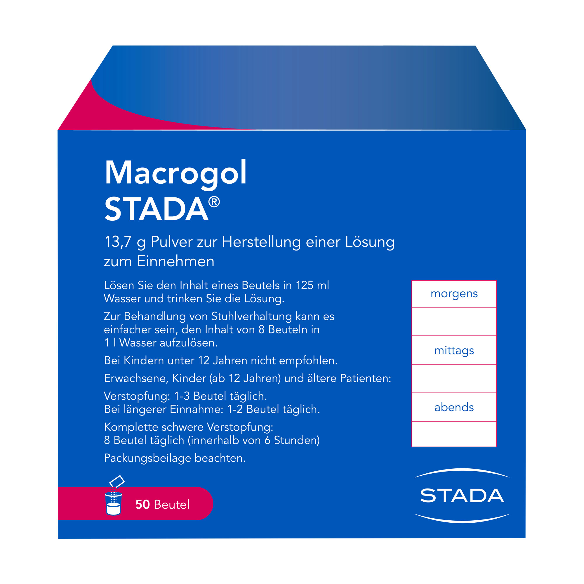 Macrogol STADA 13,7 g Pulver Rückseite