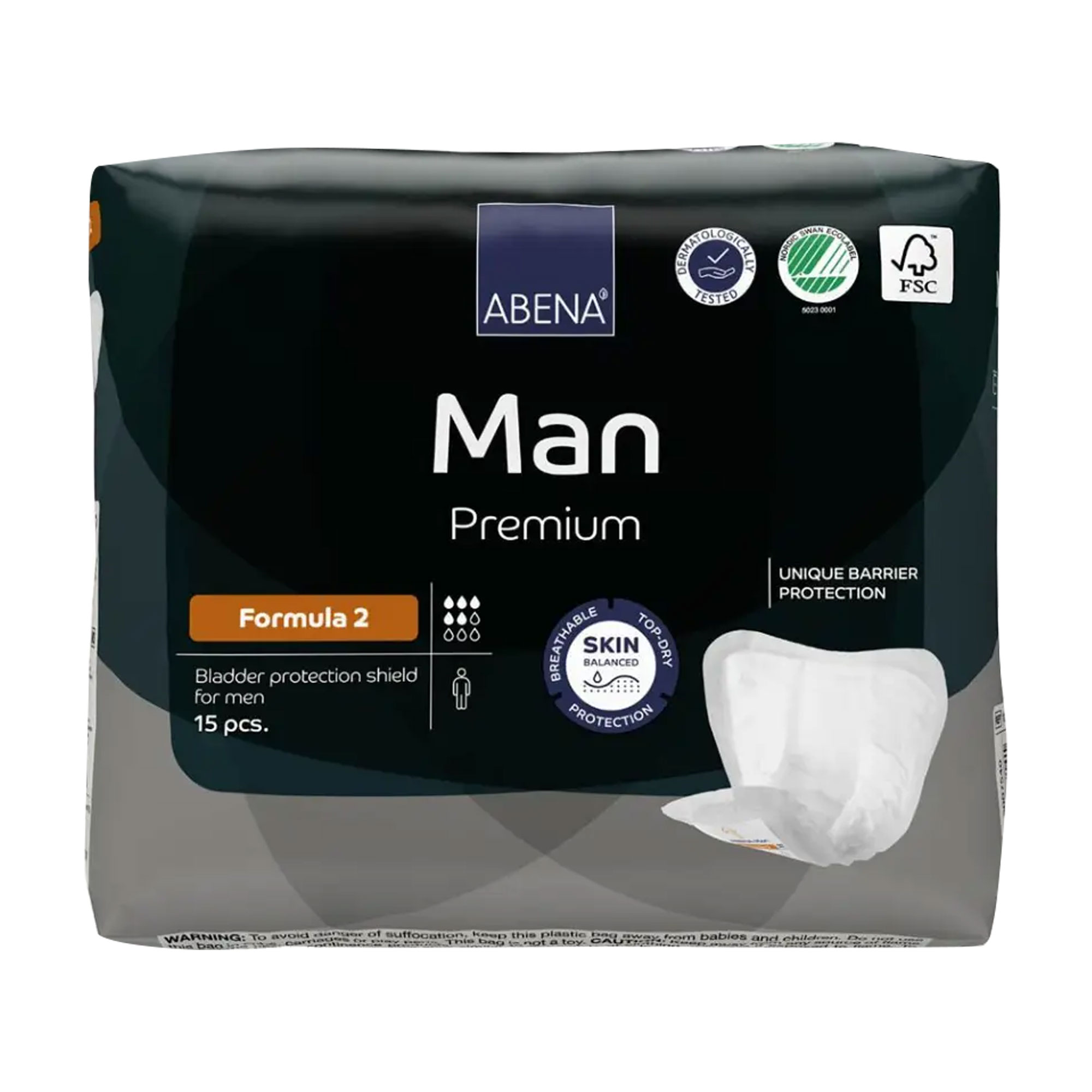 Slipeinlagen für Männer bei leichter bis mittlerer Blasenschwäche. Ohne Fixierwäsche tragbar. Saugstärke: 700 ml.