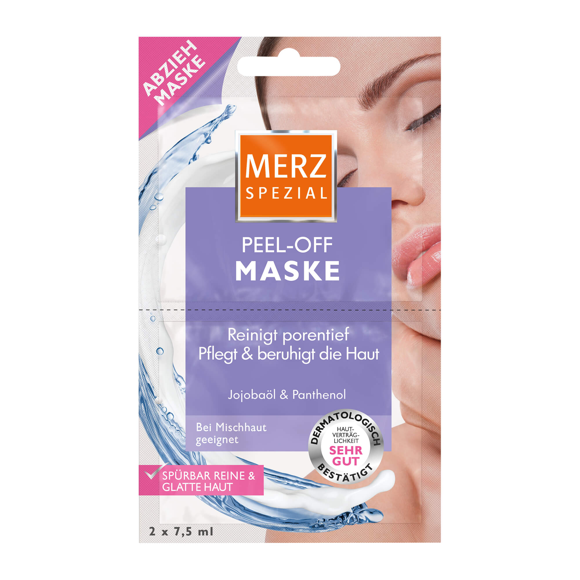 Peel-off Maske mit Jojobaöl, besonders für Mischhaut geeignet.