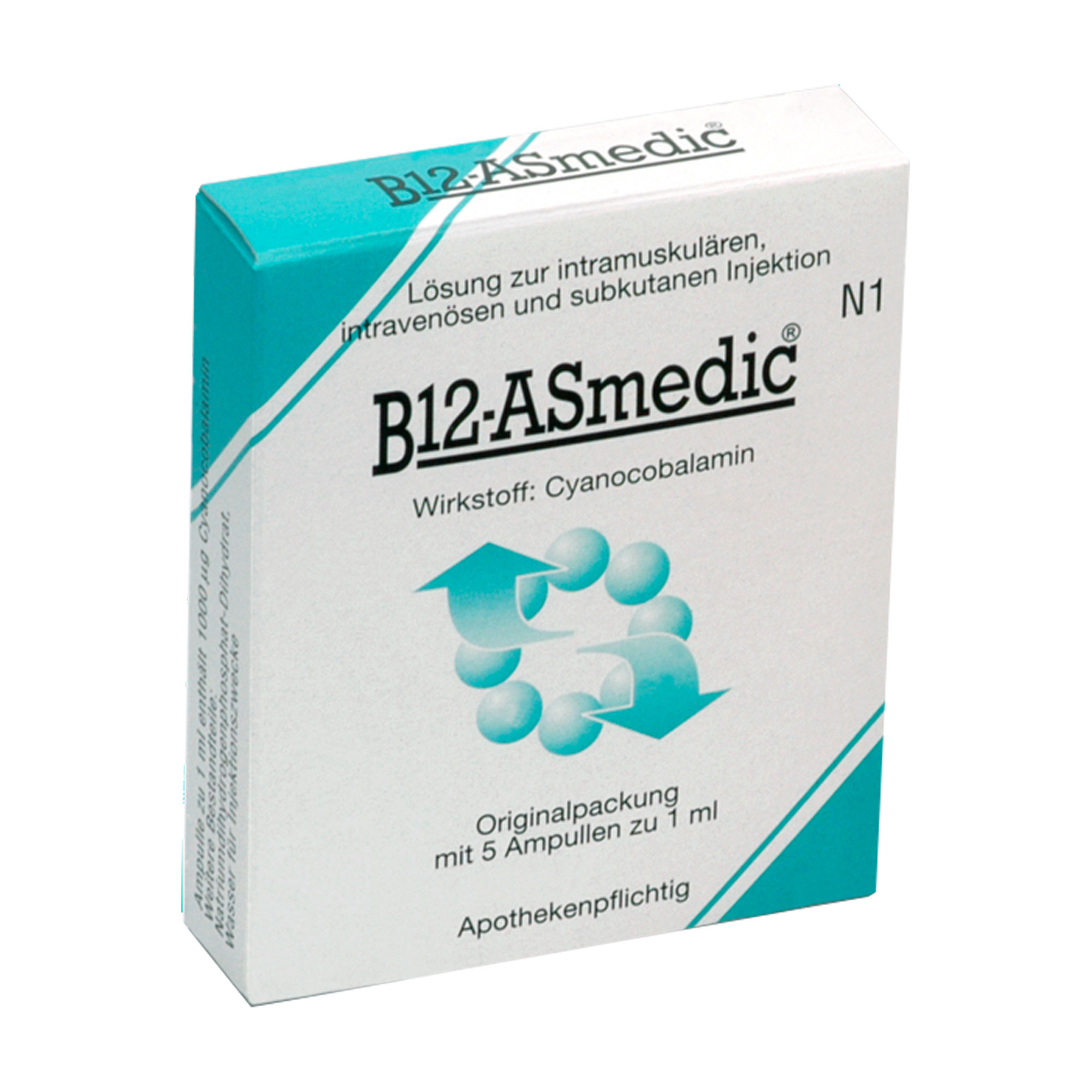 Lösung zur intramuskulären, intravenösen und subkutanen Injektion bei Vitamin-B12-Mangel.