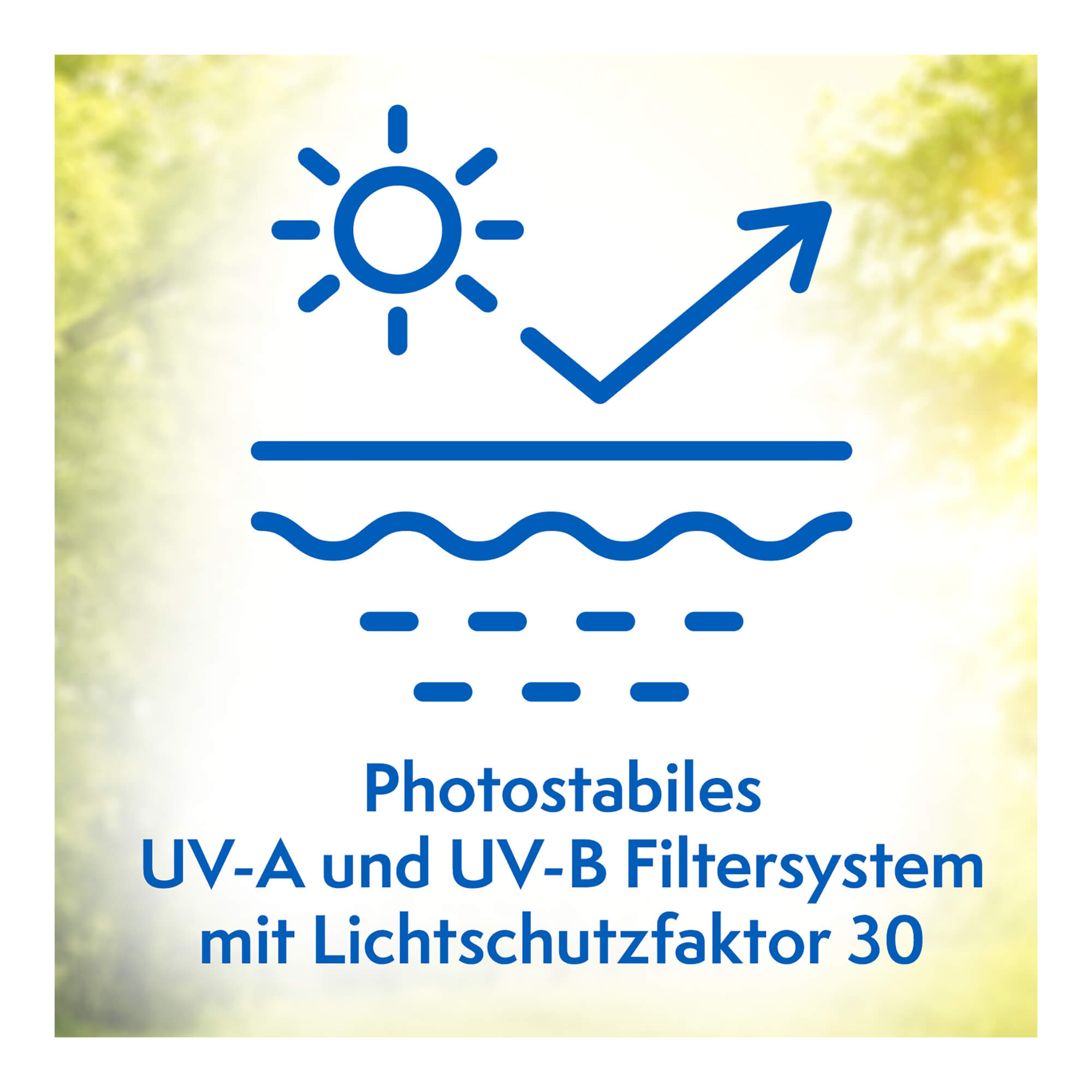 Grafik Ladival Aktiv UV-Schutzstift LSF 30 Photostabiles UV-A und UV-B Filtersystem mit Lichtschutzfaktor 30