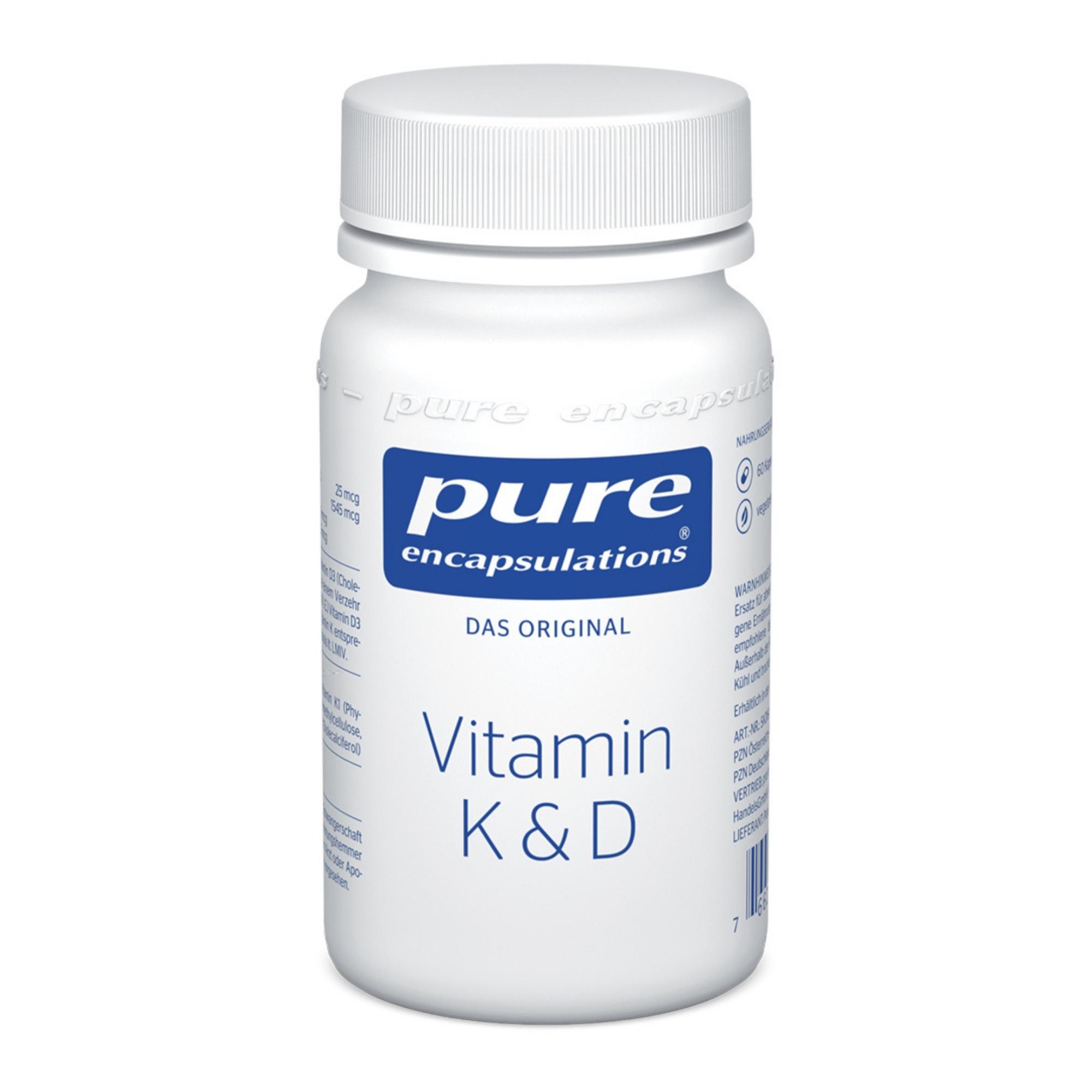 Nahrungsergänzungsmittel mit Vitamin K und Vitamin D.