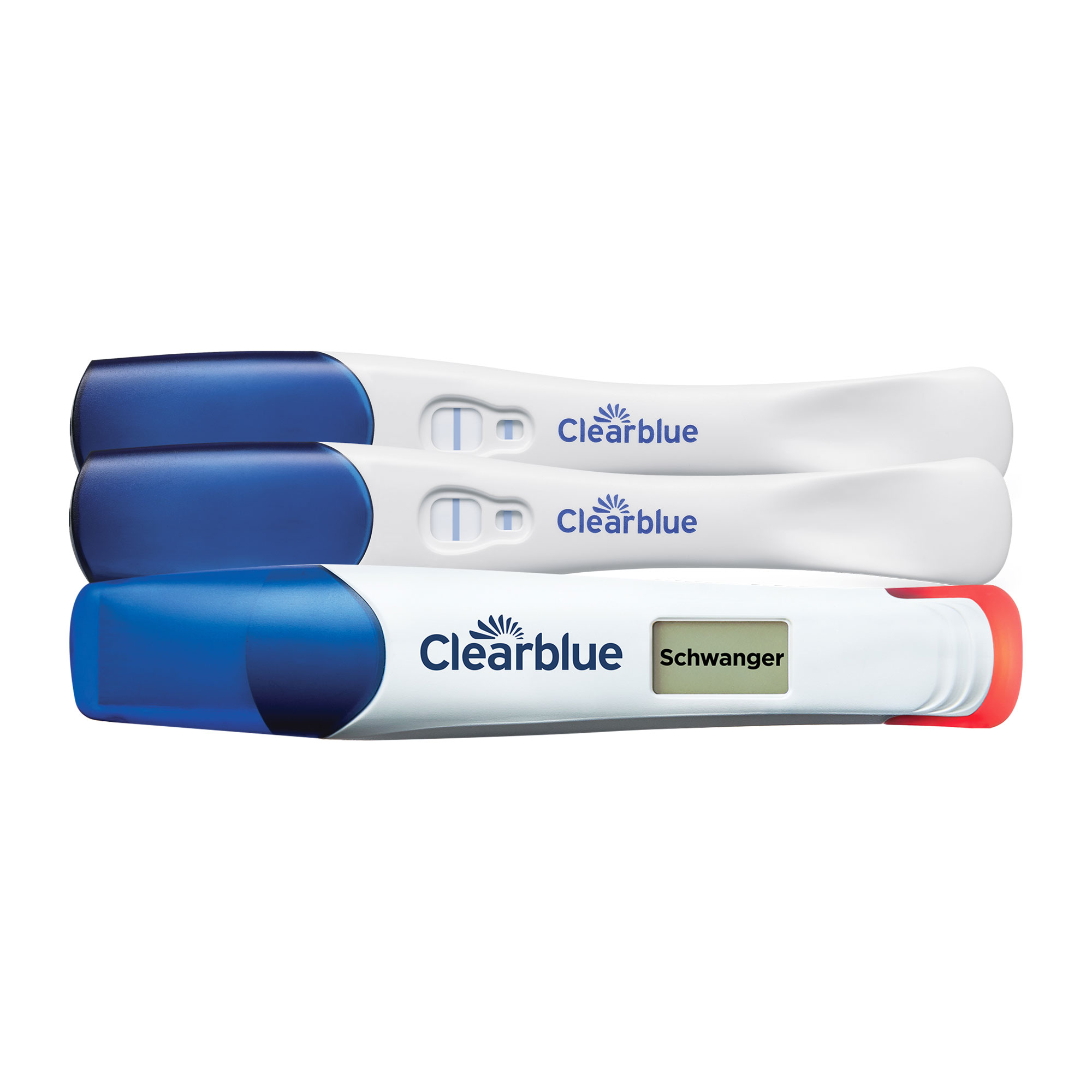 Vorteilspackung mit 2 Clearblue Schwangerschaftstests Ultra-Früh und 1 Clearblue Schwangerschaftstests Ultra-Früh digital.