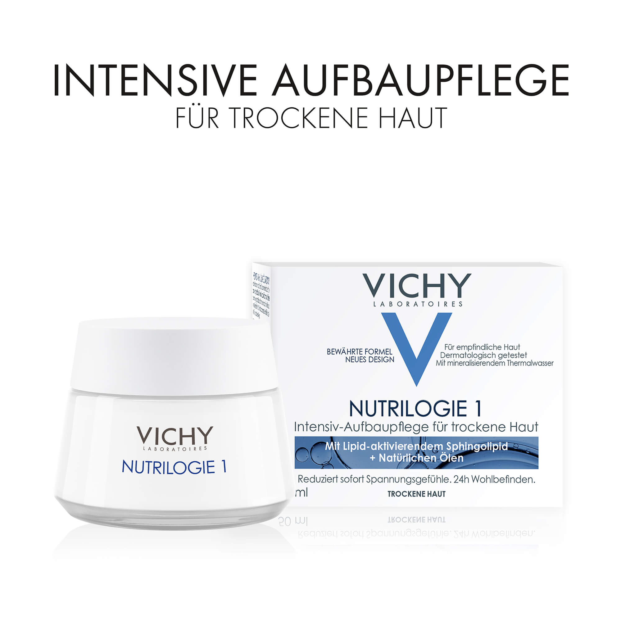 Grafik Vichy Nutrilogie 1 Creme Intensive Aufbaupflege für trockene Haut