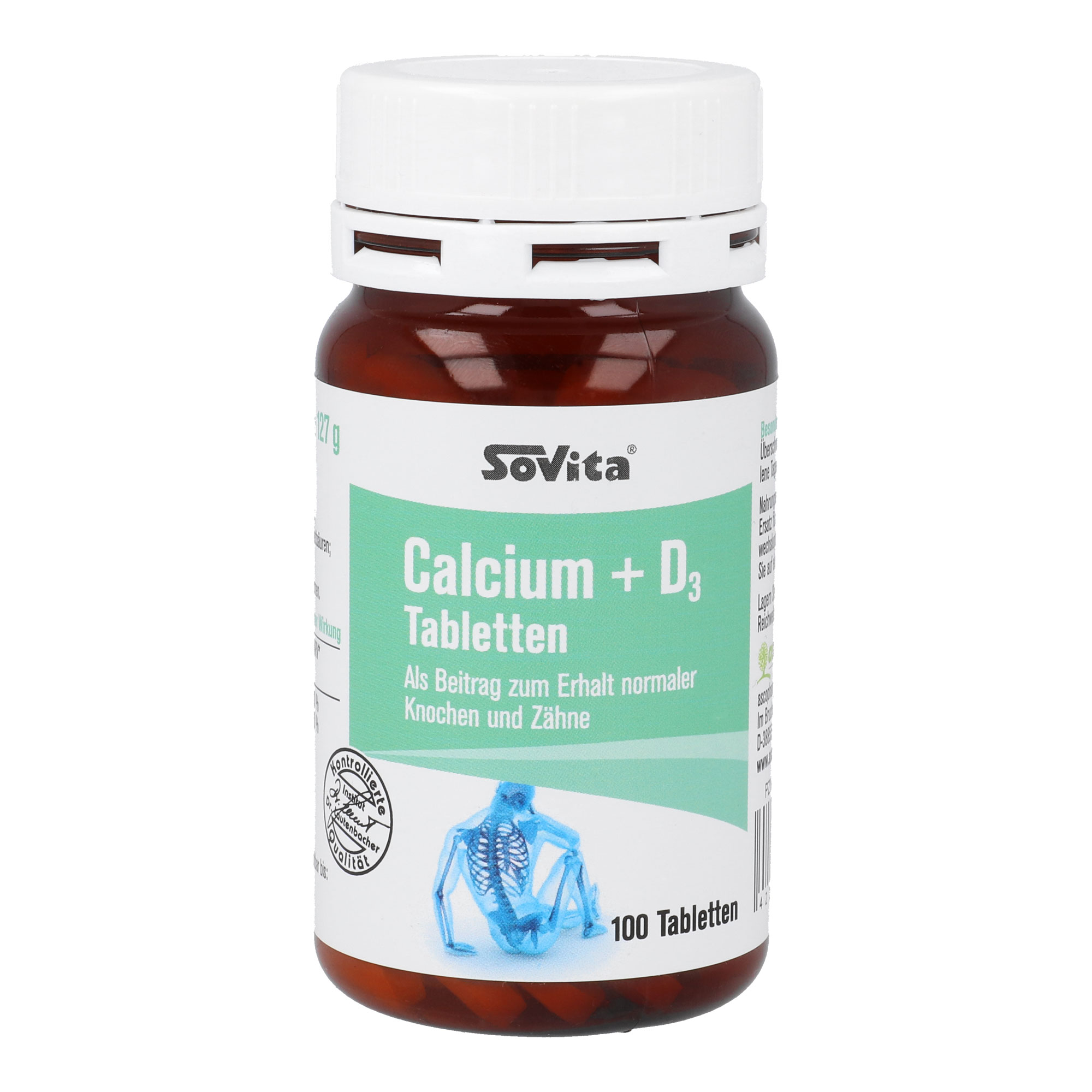 Nahrungsergänzungsmittel mit Calcium und Vitamin D3.