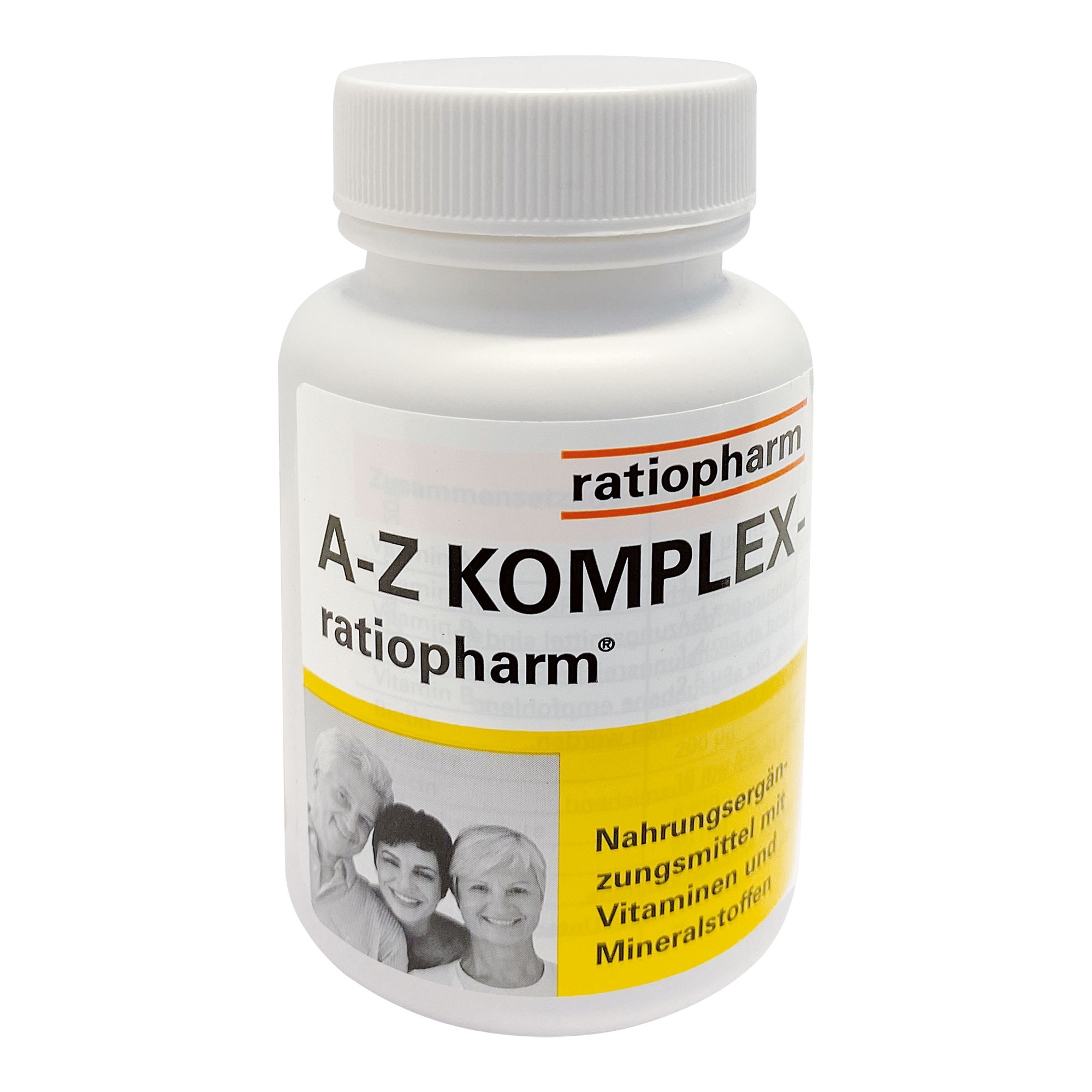Nahrungsergänzungsmittel mit dem A-Z Komplex an Vitaminen und Mineralstoffen. Für Erwachsene und Jugendliche ab 15 Jahren.
