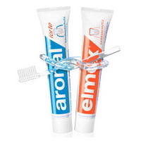 Aronal und Elmex als Set zum Schutz für Zahnfleisch und Zähne.