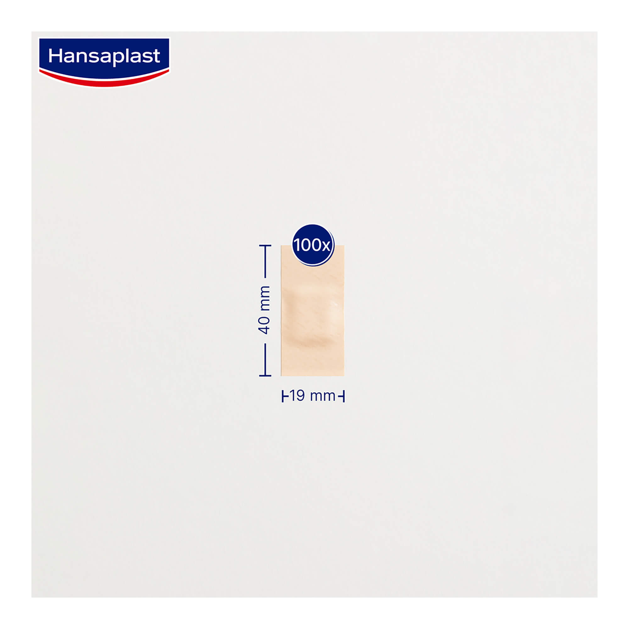 Grafik Hansaplast Universal Injektionsplaster Maße