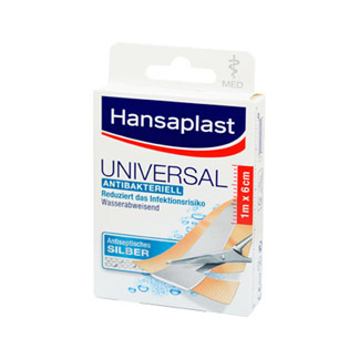 Hansaplast Universal Pflaster, wasser- und schmutzabweisend.