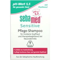 Pflege Shampoo für trockene Kopfhaut und bei Neurodermitis.