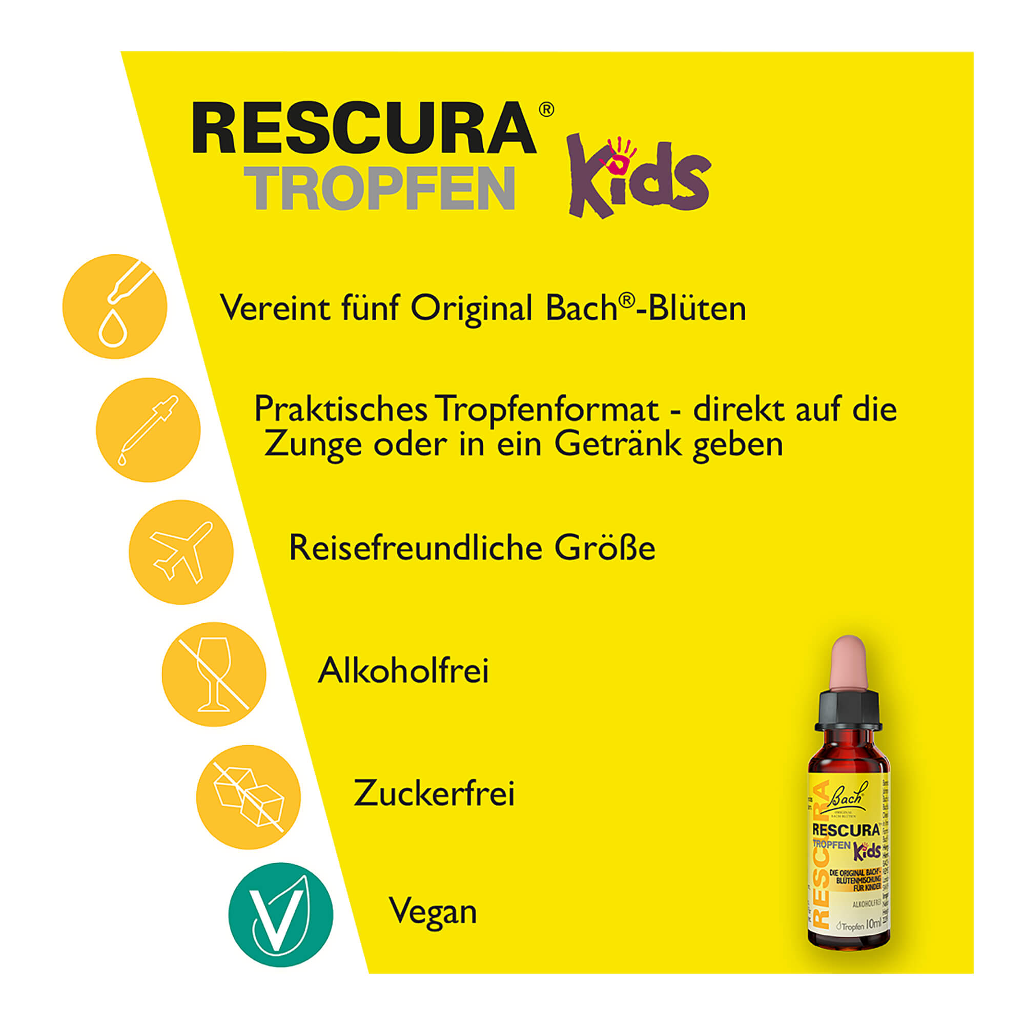 Grafik Bachblüten Original Rescura Kids Tropfen alkoholfrei Merkmale