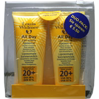 Liposomaler Sonnenschutz für Erwachsene und Kinder bei sensibler Haut. Doppelpack. Leicht parfümiert.