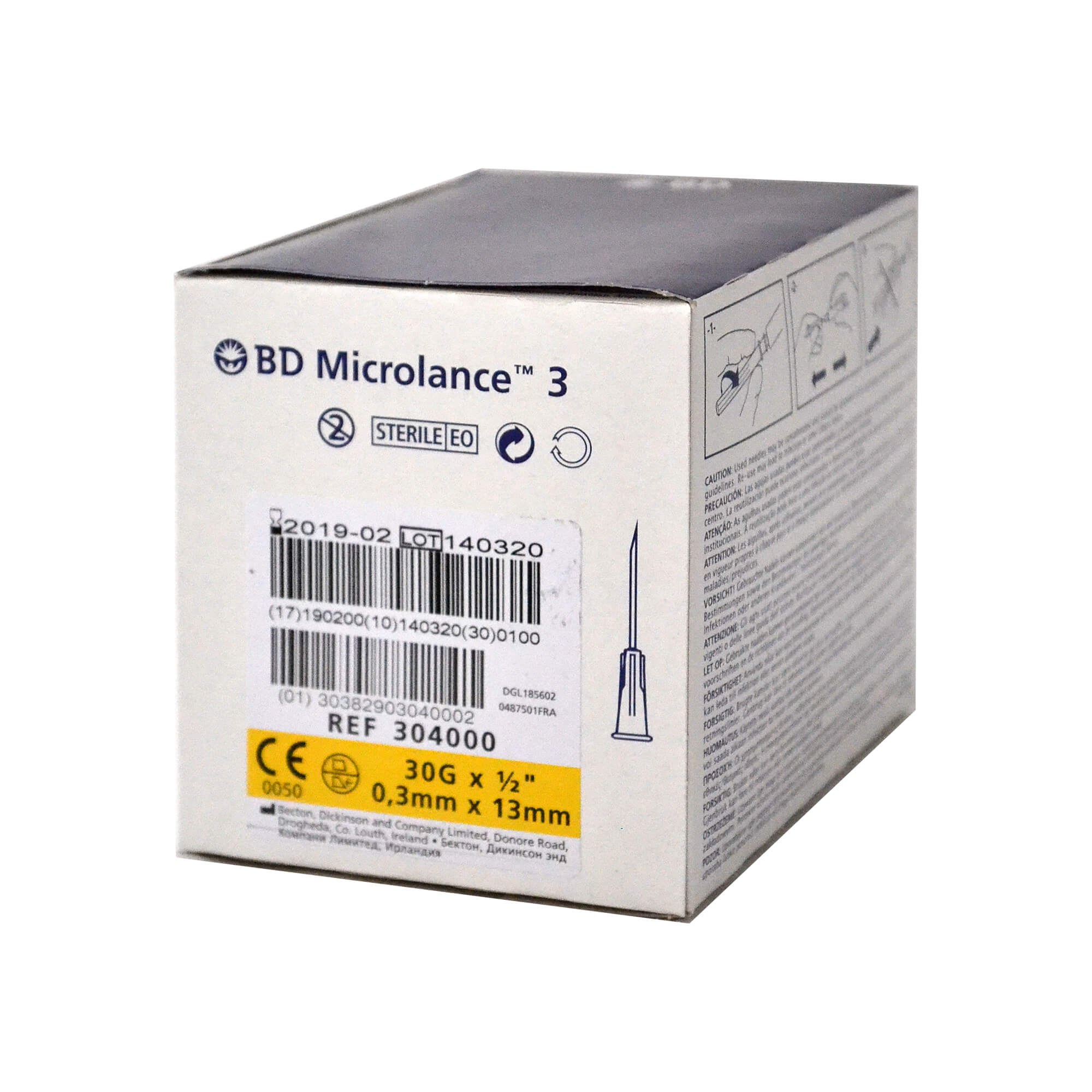 BD Microlance 3 Kanüle, 30 G x 1/2", 0,3 mm x 13 mm.