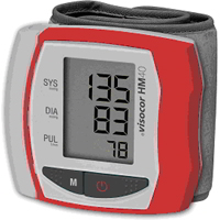 Blutdruckmessgerät zur Messung am Handgelenk.