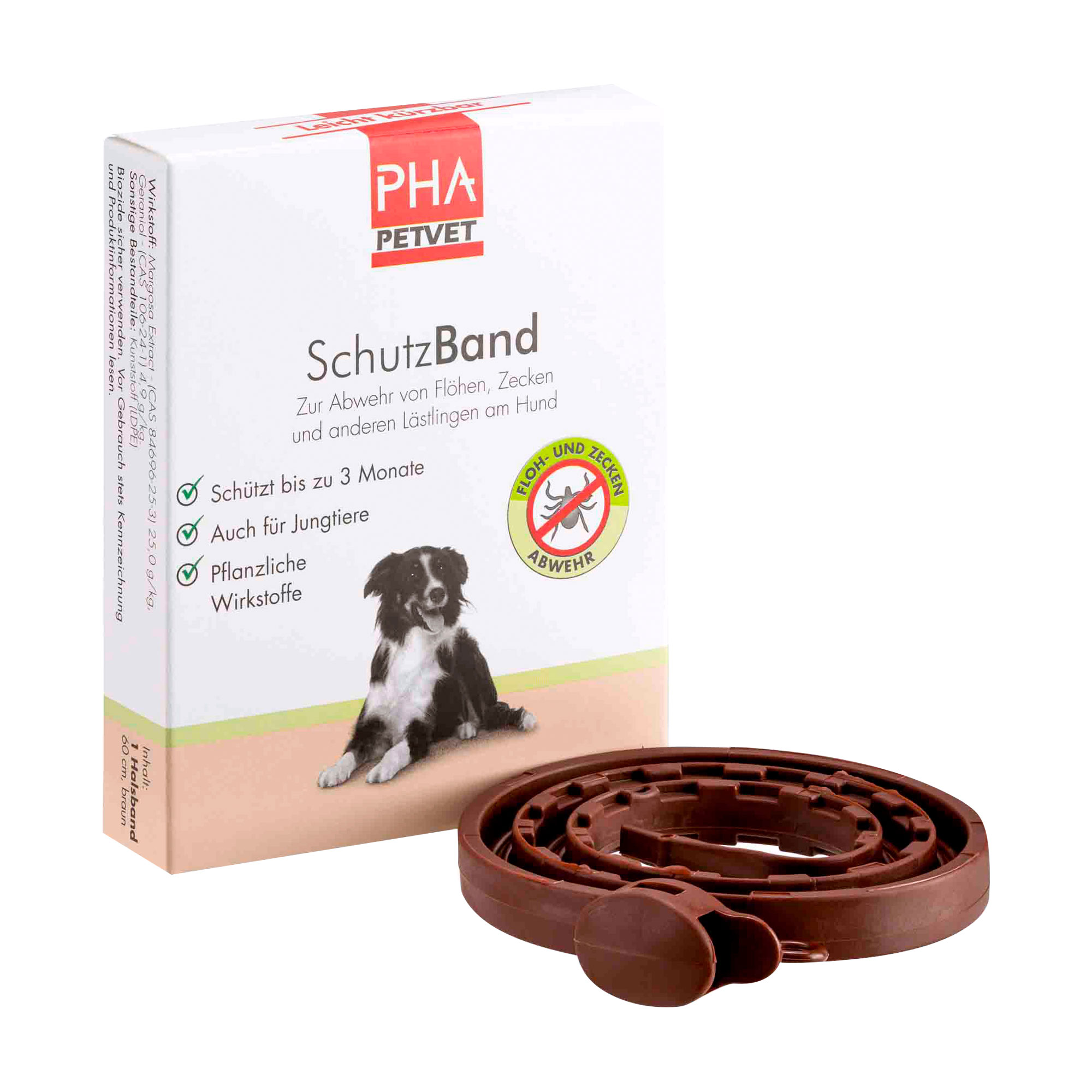 Kunststoffhalsband (60 cm) für Hunde zur Abwehr von Flöhen, Zecken und anderen Lästlingen.