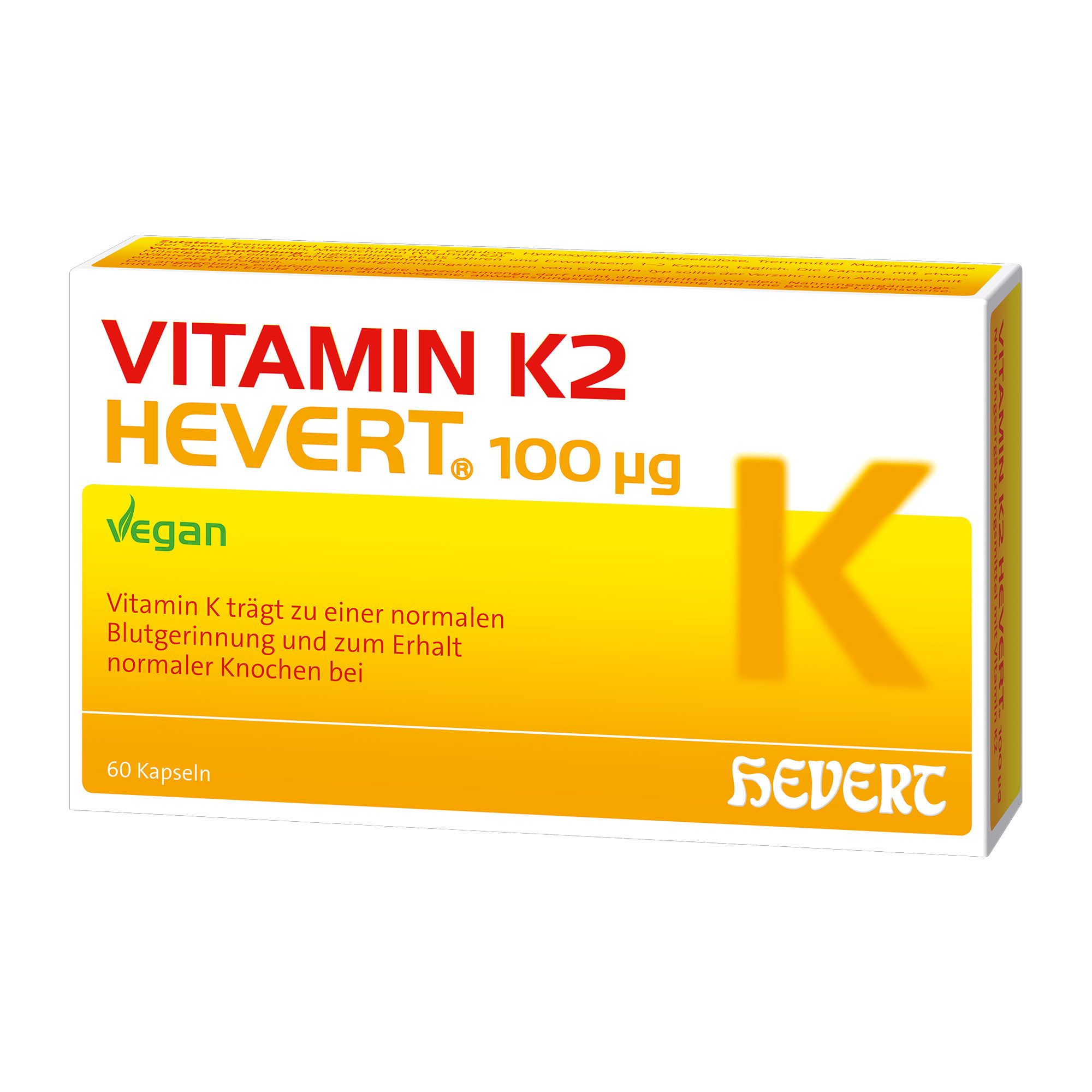 Nahrungsergänzungsmittel mit Vitamin K2. Vegan.