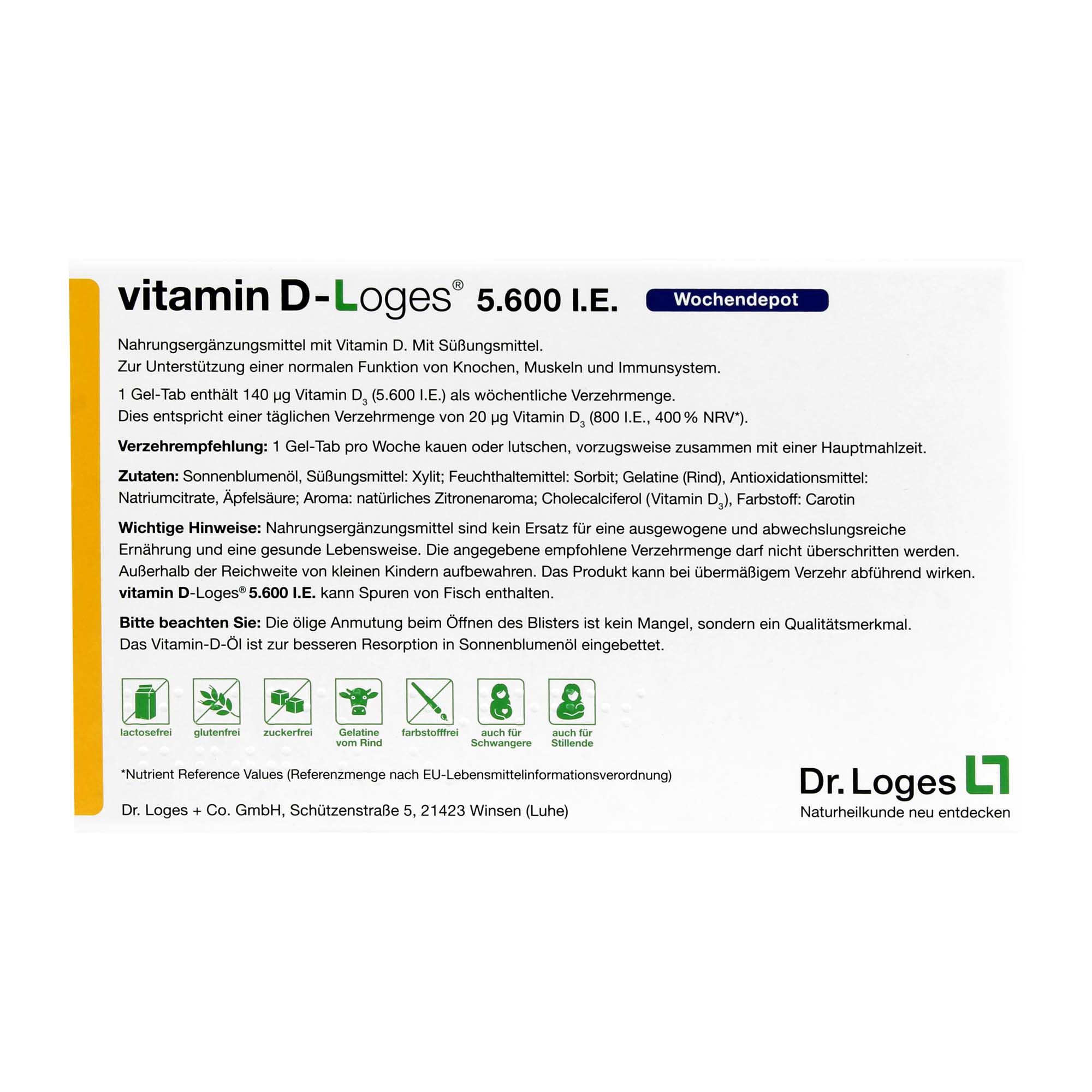 Vitamin D-Loges 5.600 I. E. Kautabletten