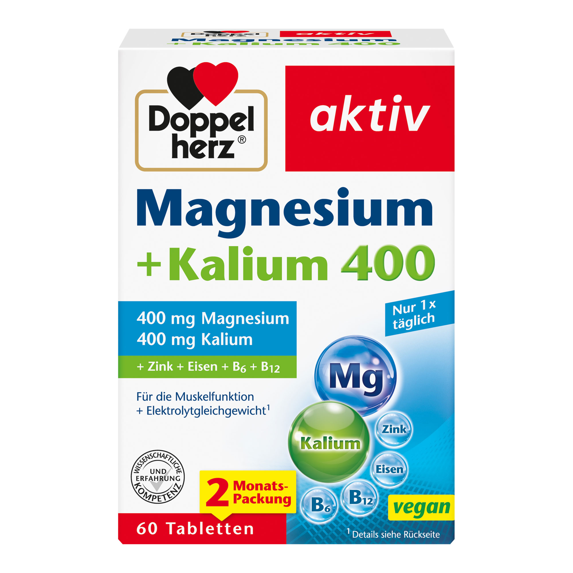 Nahrungsergänzungsmittel mit Magnesium und Kalium.
