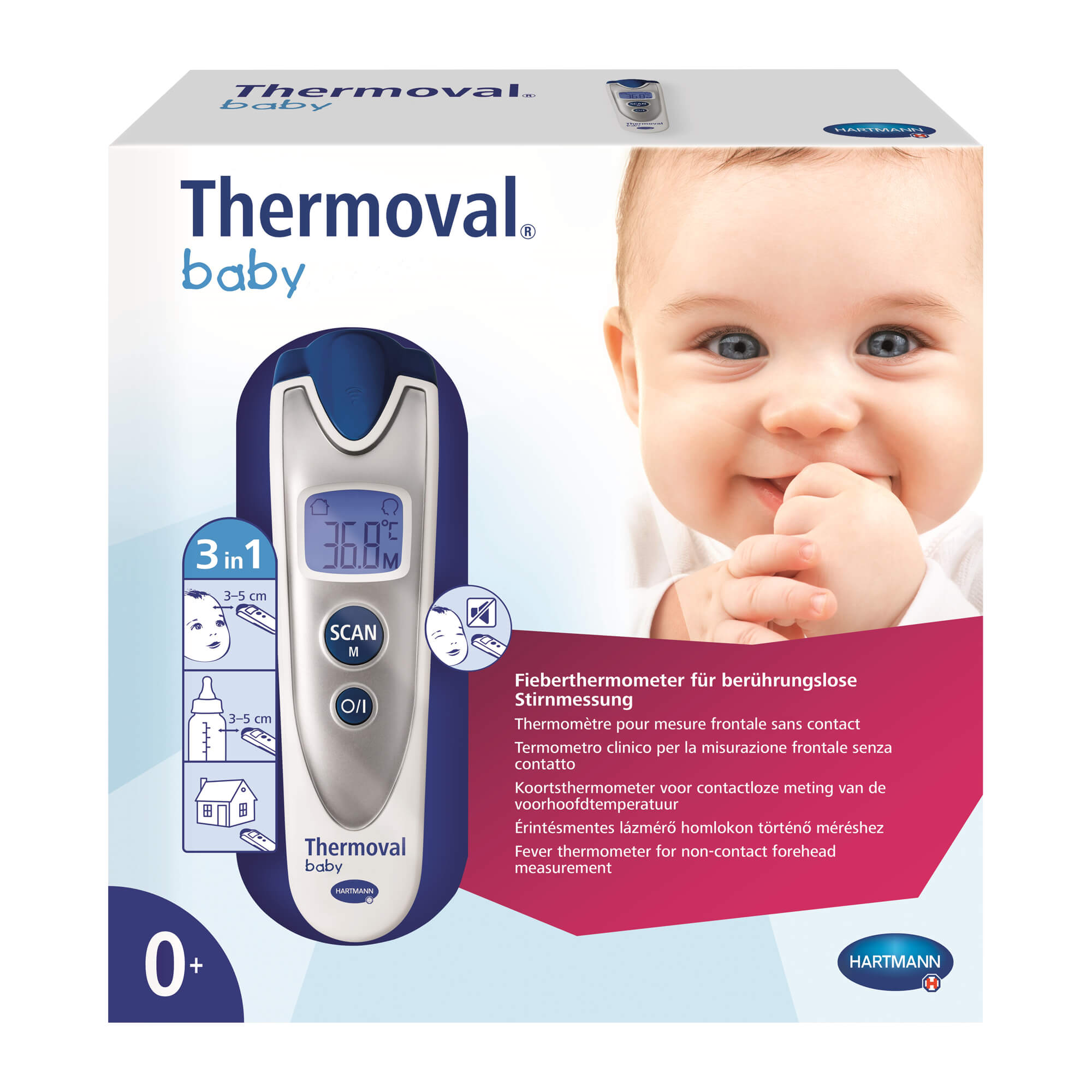 Infrarot-Thermometer für berührungslose und lautlose Temperaturmessung.