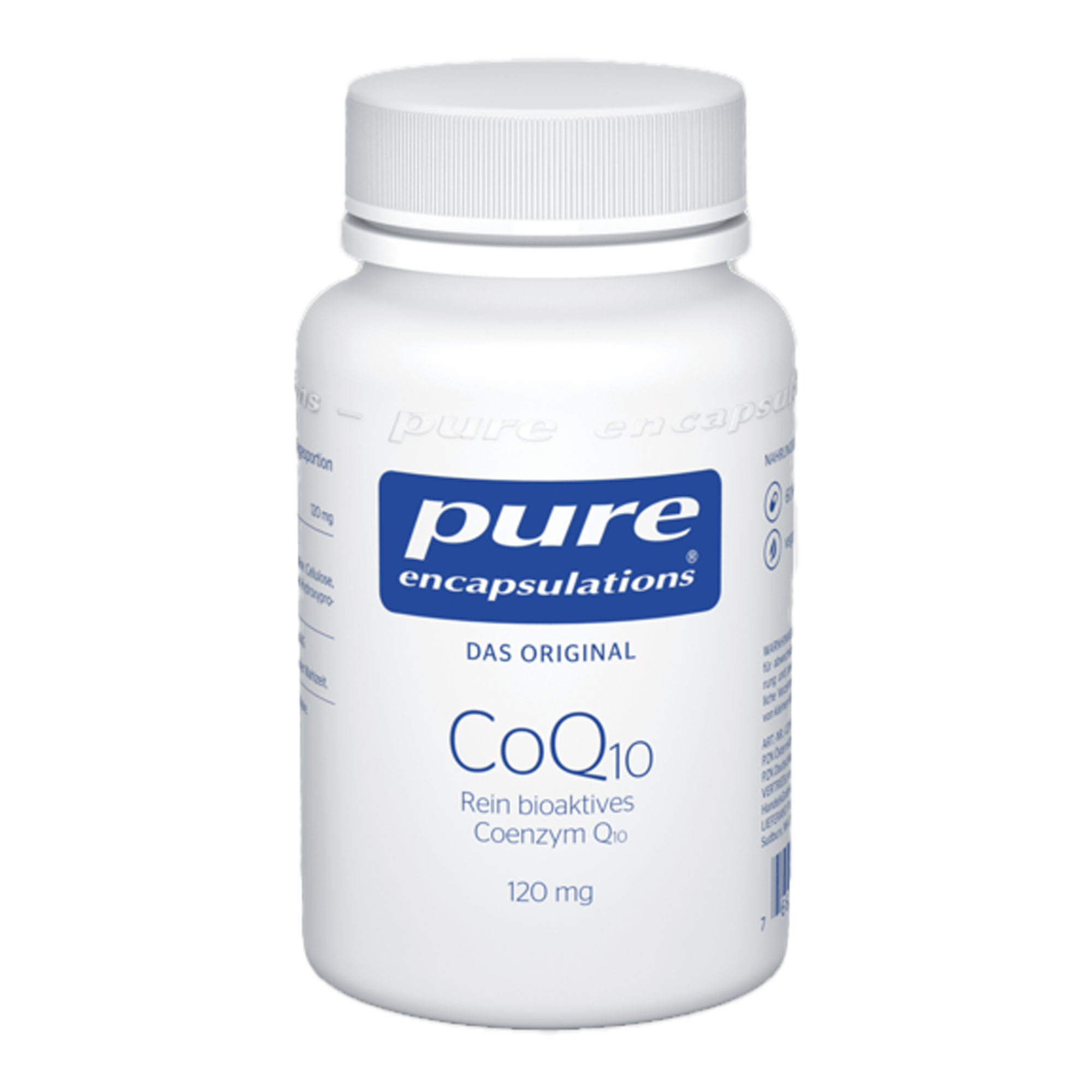 Nahrungsergänzungsmittel mit 120 mg biologisch aktivem Coenzym Q10.
